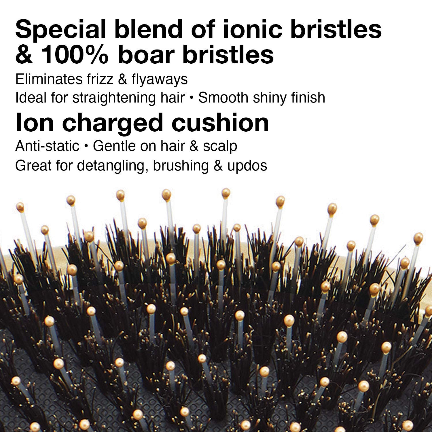 Olivia Garden NanoThermic Ceramic + Ion Hair Brush for Smoothing & Frizz Control - Perfect for Salon Styling & Home Hair Care