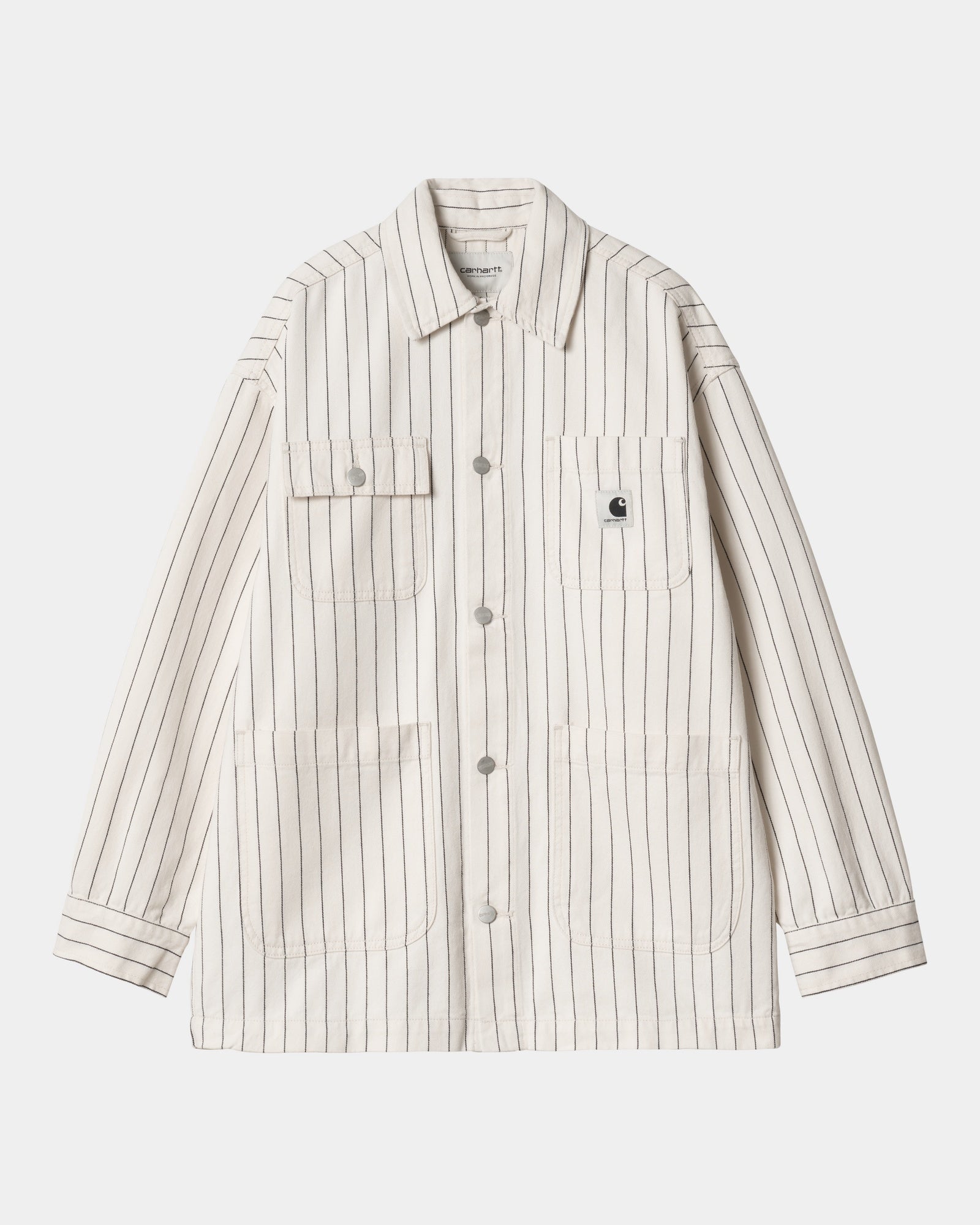 Women's Hendry Waxed Cotton Coat | Dark Navy Seaton Stripe Waterproof Jacket for Outdoor & Urban Fashion