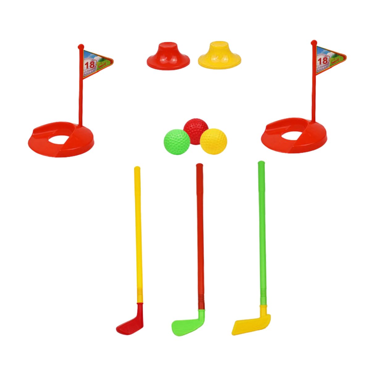 2 Sets Plastic Mini Golf Clubs for Toddlers - Kids Golf Toy Set for Outdoor & Lawn Games - Parent-Child Sports Equipment for Boys & Girls - Perfect for Backyard Play, Birthday Gifts & Early Sports Development