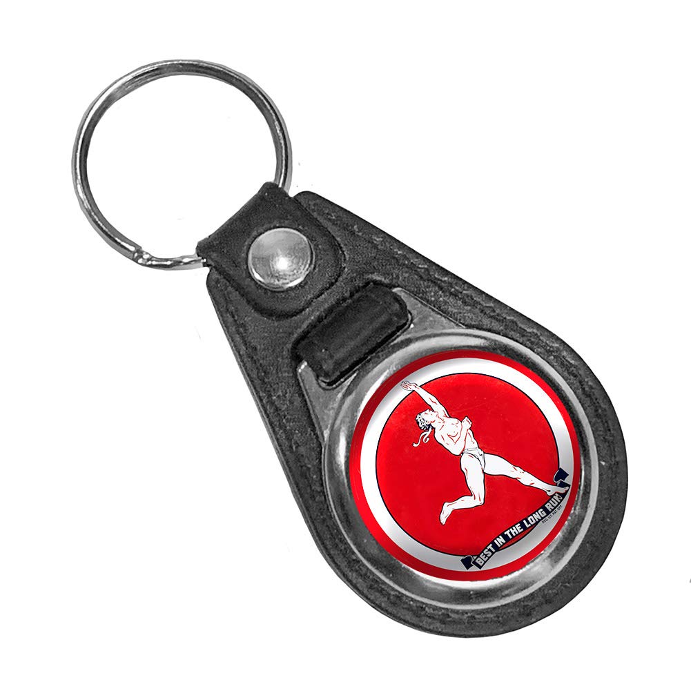 Marathon Gas Oil Petroleum Products - Heavy Duty Round Keychain Key Holder for Men & Women - Vintage Car Company Garage Style Key Ring - Perfect for Car Enthusiasts & Everyday Use