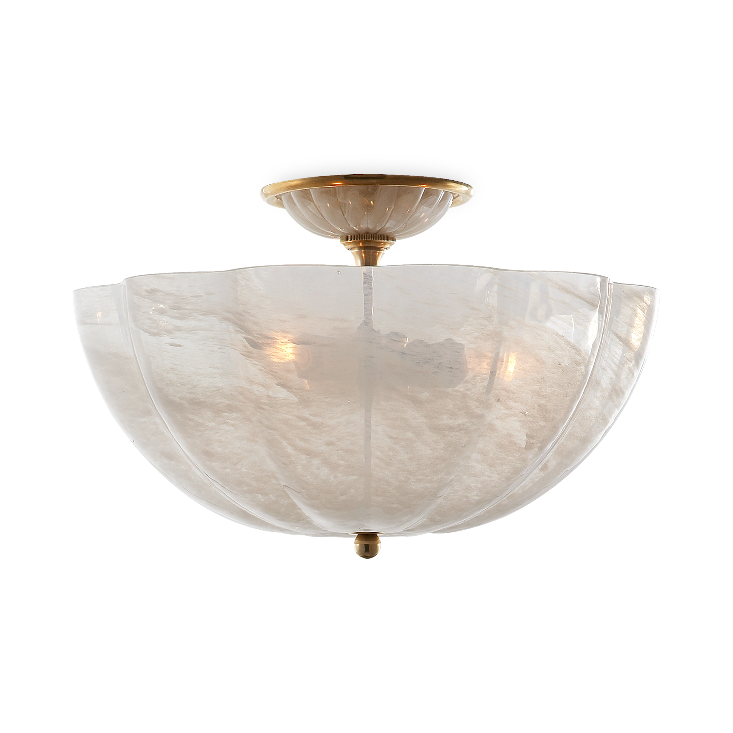 Rosehill Semi Flushmount Ceiling Light Fixture - Modern Brushed Nickel Finish - Perfect for Bedroom, Hallway, or Entryway Lighting