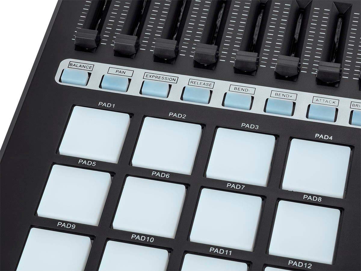 Monoprice 61-Key MIDI Controller Keyboard with USB & Sustain Pedal - Perfect for Music Production, Recording, and Live Performances (Model 625894)