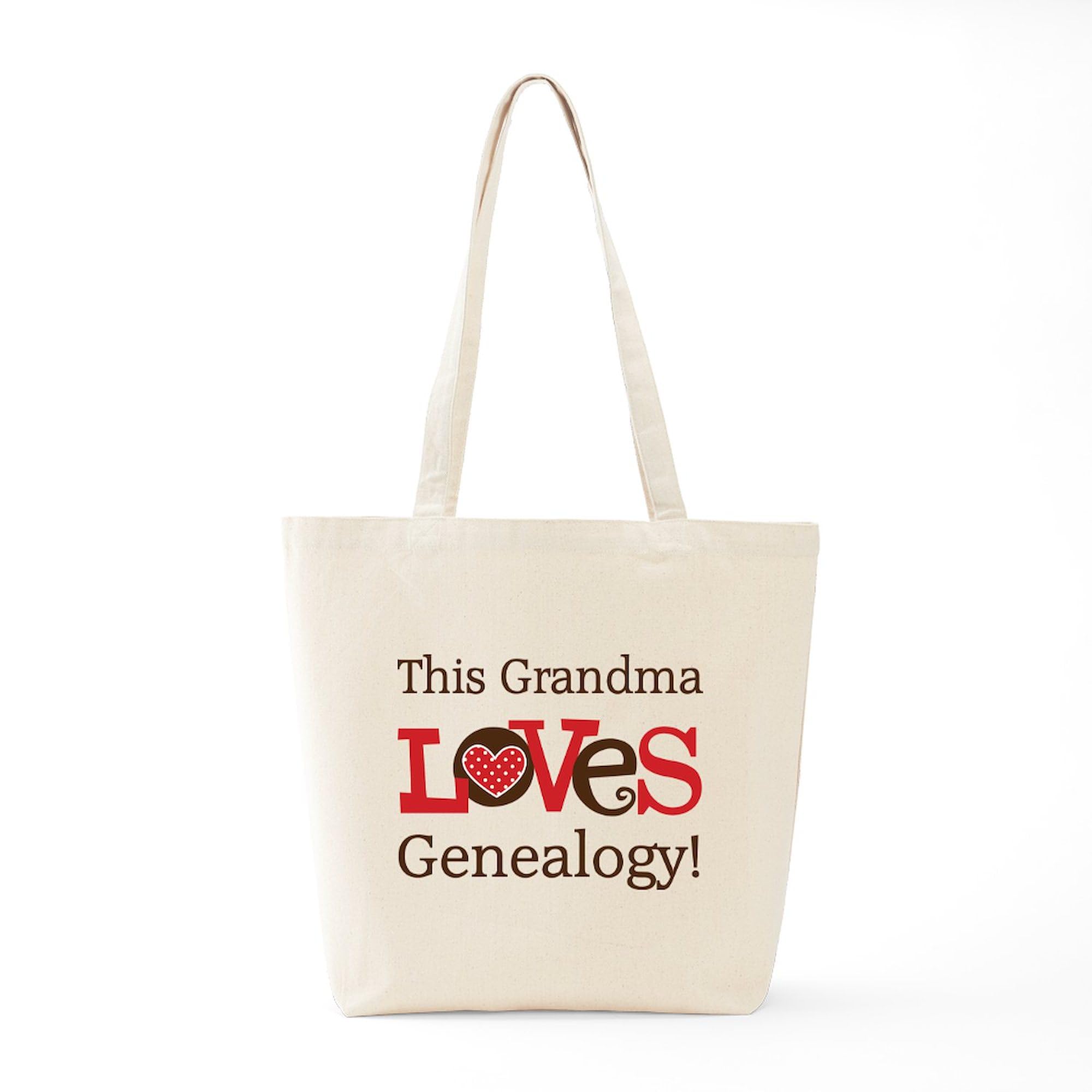 Grandma Genealogy Tote Bag - Natural Canvas Reusable Shopping Bag for Groceries, Beach & Everyday Use | Personalized Family Tree Gift Idea