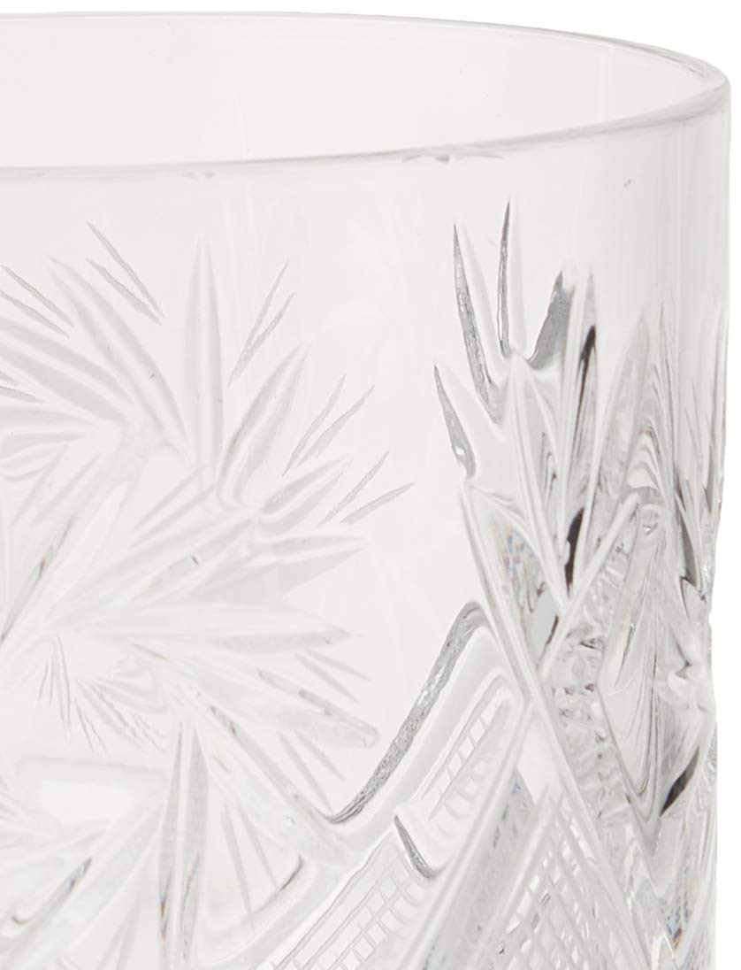 Premium Set of 6 Handcrafted Vintage Russian Crystal Whiskey Glasses - 11oz DOF Rocks Glasses for Bourbon, Scotch & Cocktails - Elegant Barware Gift for Men, Home Bar & Dinner Parties