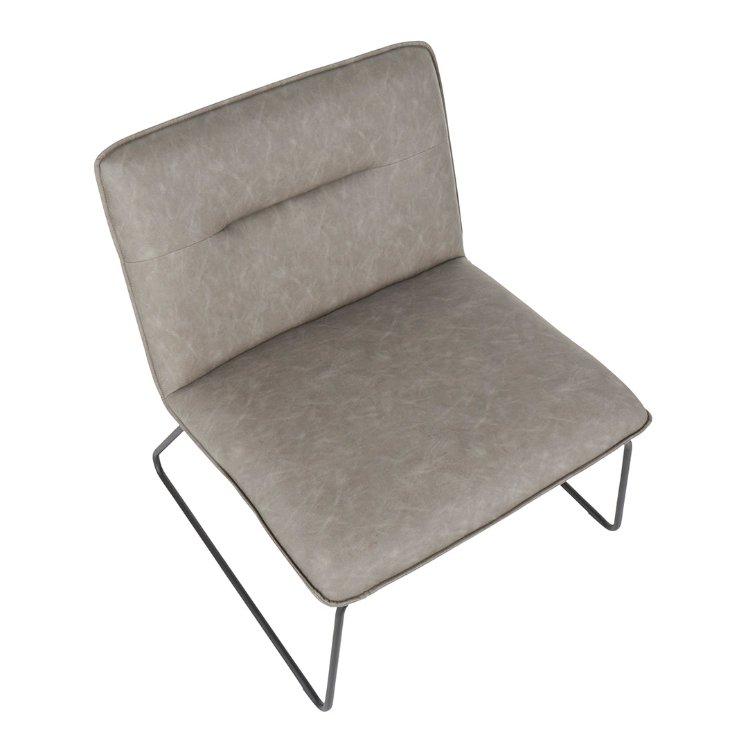 Casper Accent Chair - Modern Upholstered Lounge Chair for Living Room, Bedroom & Office - Comfortable Single Seater with Sturdy Wooden Legs - Perfect for Relaxing, Reading & Small Spaces
