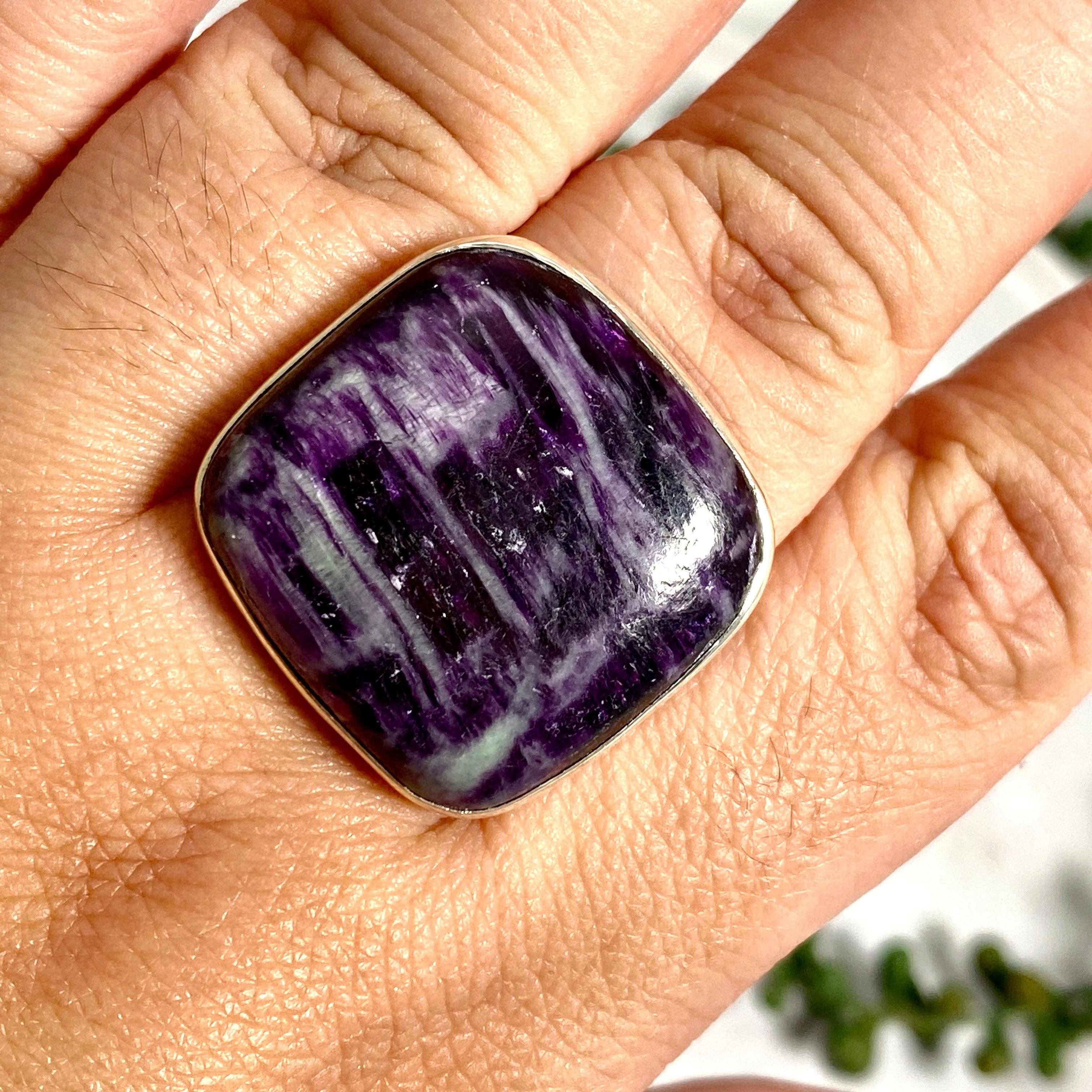 Kammererite Square Cabochon Ring Size 12 KRGJ2393 - Elegant Handmade Jewelry for Women, Perfect for Weddings & Special Occasions