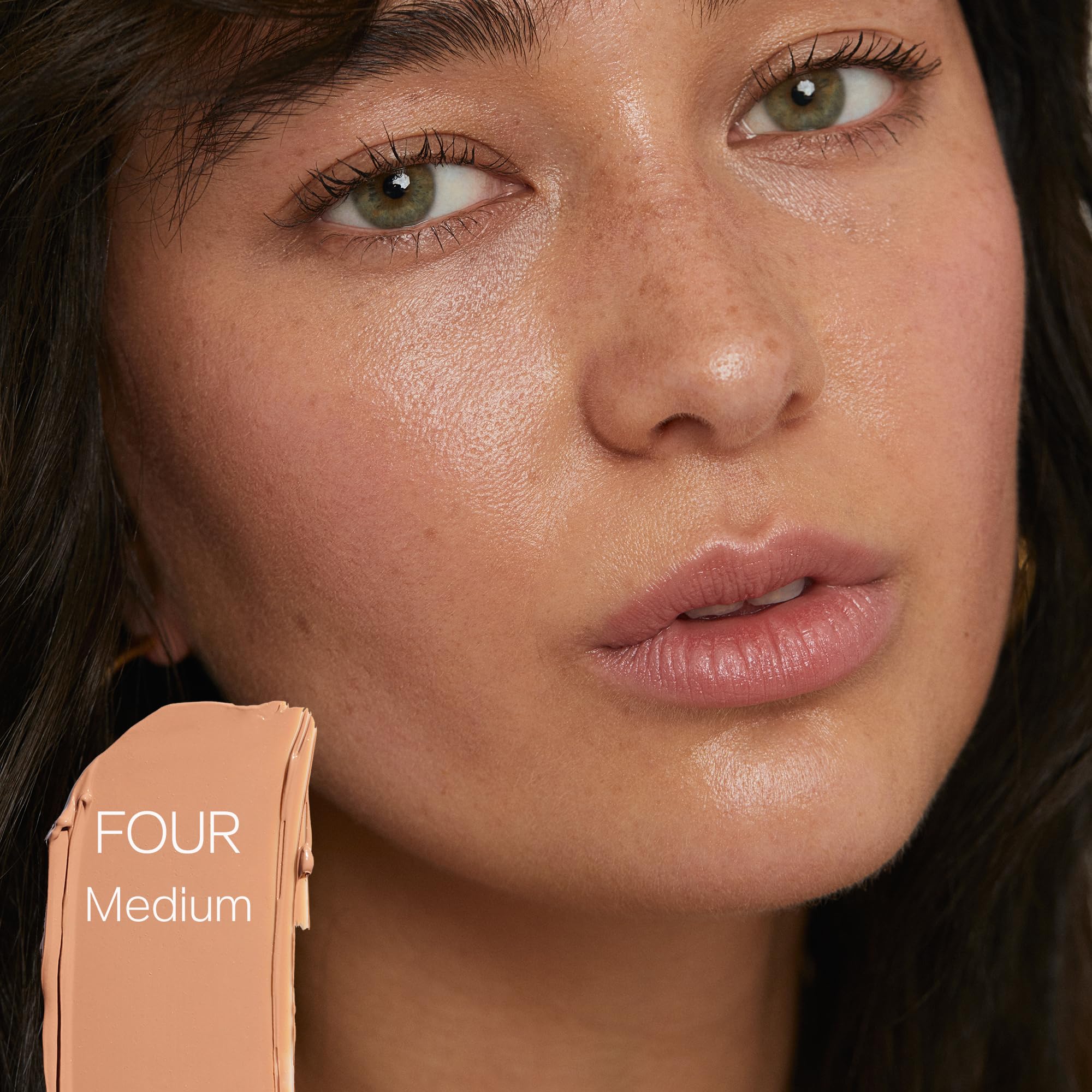 Saie Slip Tint SPF 35 Tinted Moisturizer - Lightweight Hydrating Foundation with Hyaluronic Acid & Zinc Oxide Sunscreen - Shade Four (1.35 oz) | Perfect for Daily Wear, Natural Makeup Looks & Sun Protection
