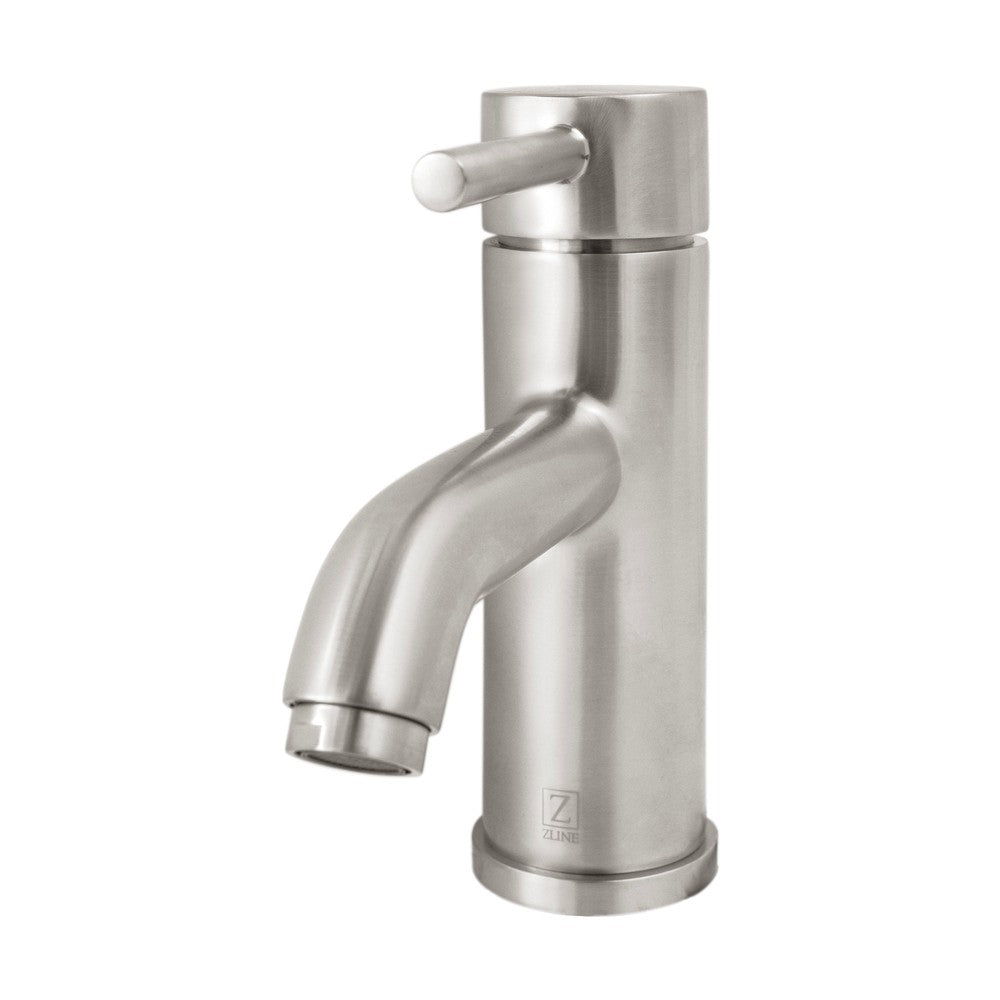 ZLINE Aloha Single Handle Bathroom Faucet in Brushed Nickel - Modern Waterfall Spout Design for Bathroom Sink, Vanity, and Powder Room (ALH BF BN)