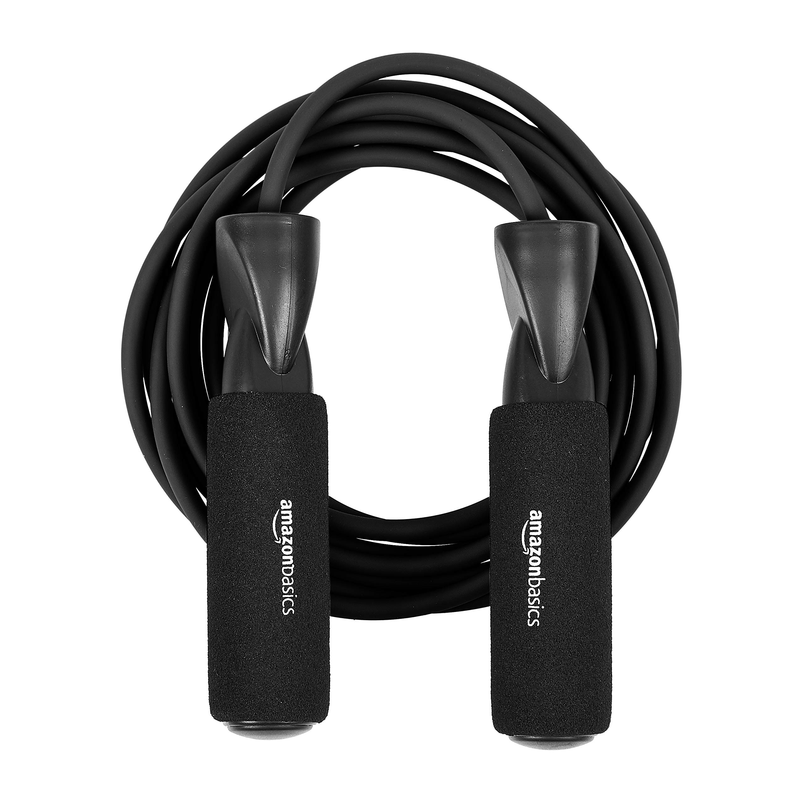 Amazon Basics Jump Rope - Adjustable Length Skipping Rope for Fitness, Workouts & Weight Loss - Ideal for Home Gym, Cross Training & Cardio Exercise