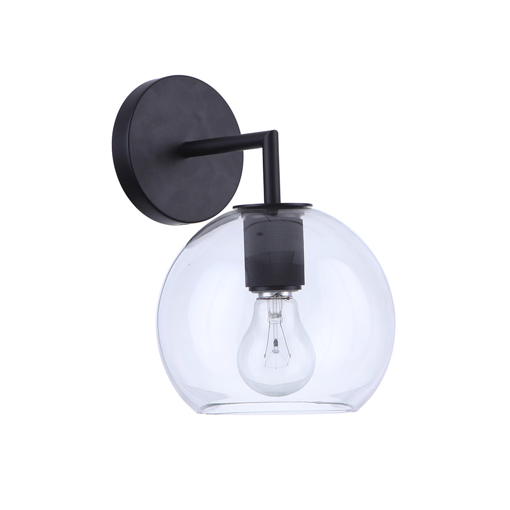 Gallagher Black 1 Light Wall Sconce - Modern Indoor/Outdoor Lighting Fixture for Bedroom, Hallway, Porch & Patio
