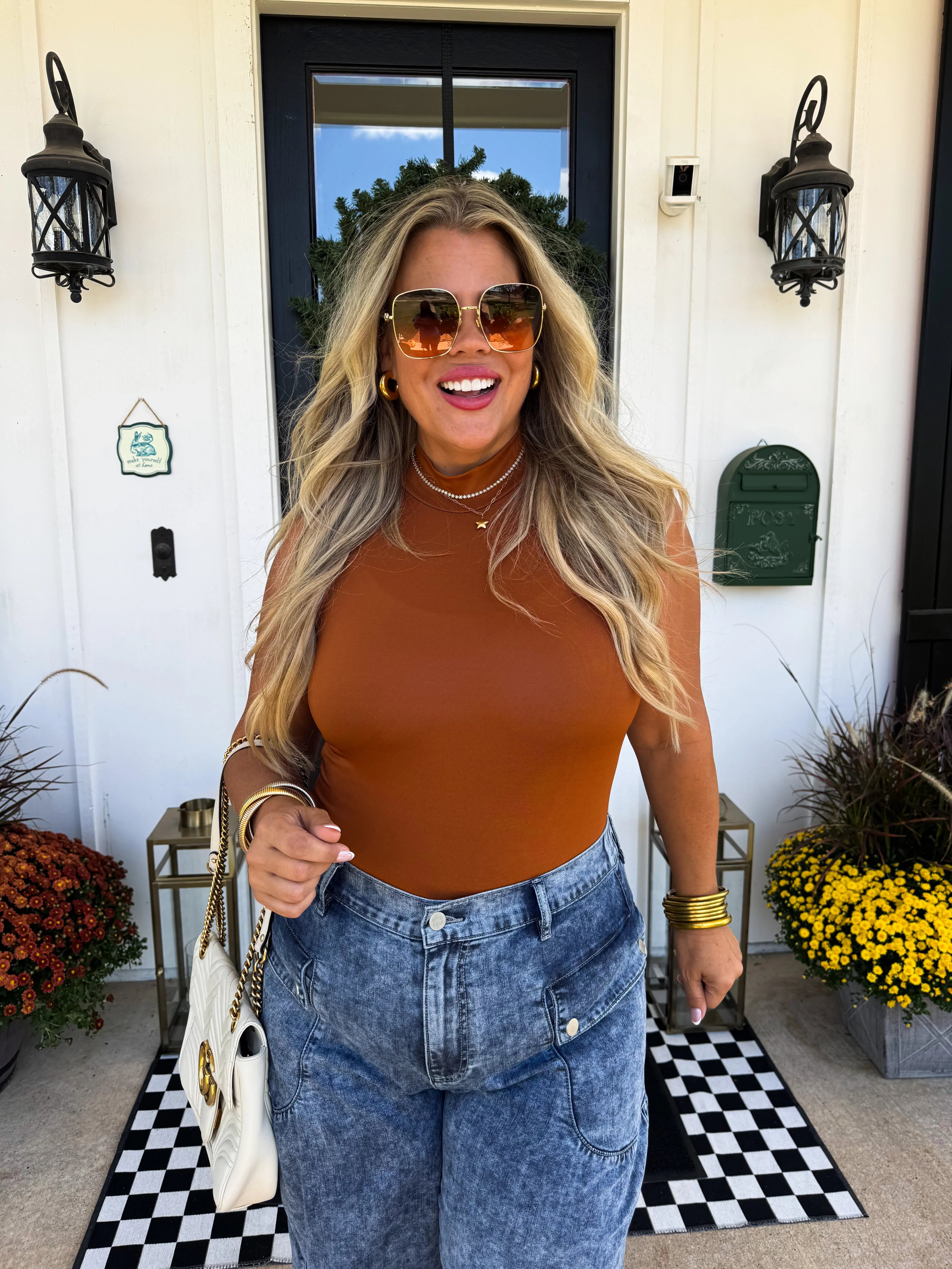 Baylee Mock Neck Bodysuit for Women - Stretchy Comfort in 3 Colors | Perfect for Layering, Office Wear & Night Out Outfits