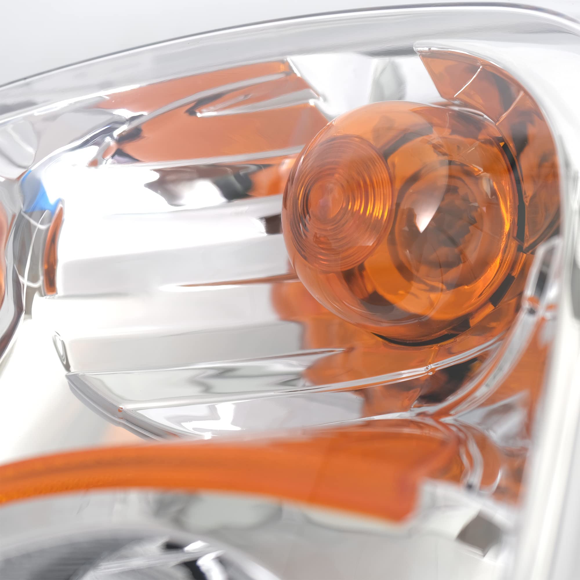 2004-2008 Chevy Malibu Halogen Headlight Assembly Replacement - Chrome Housing Headlights for 2004 2005 2006 2007 Malibu & 2008 Malibu Classic - Driver & Passenger Side Headlamp - Perfect for Night Driving and Vehicle Restoration Projects