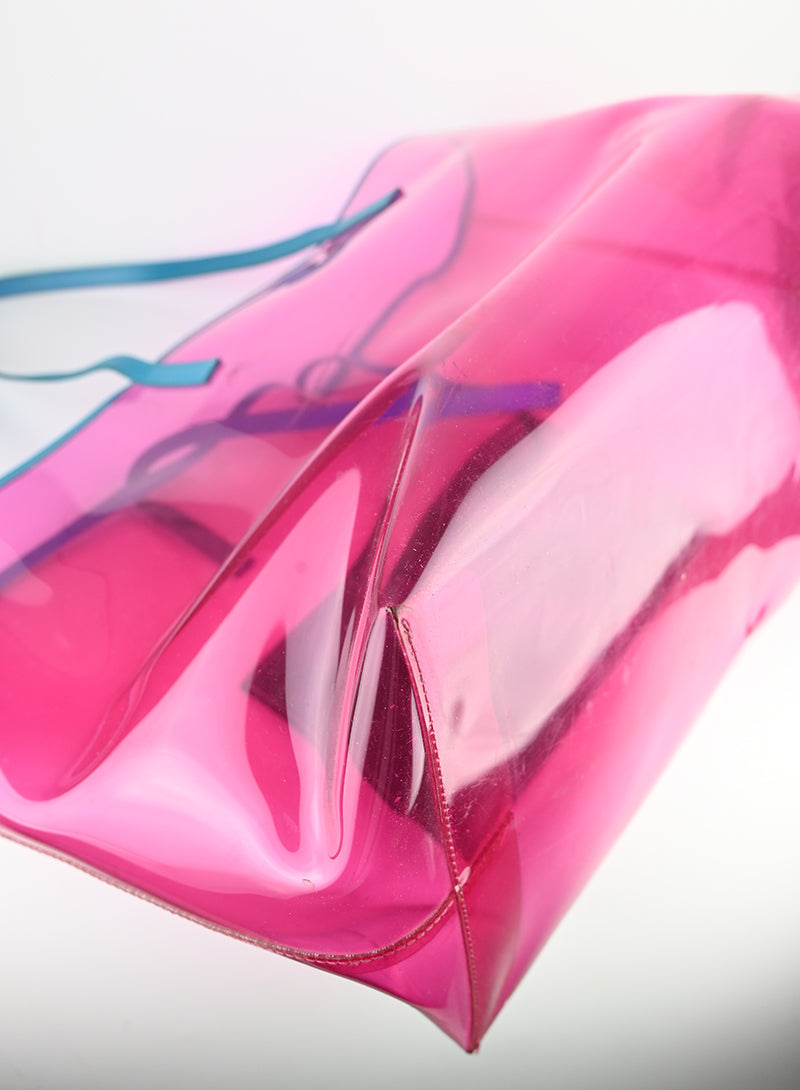Versace Pink PVC Shopper Bag - Luxury Designer Tote for Women, Perfect for Shopping, Travel & Everyday Use