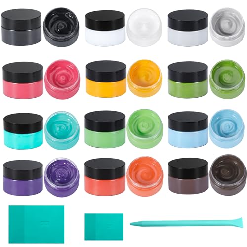 12 colours of chalk pastes + 3 mini squeegees