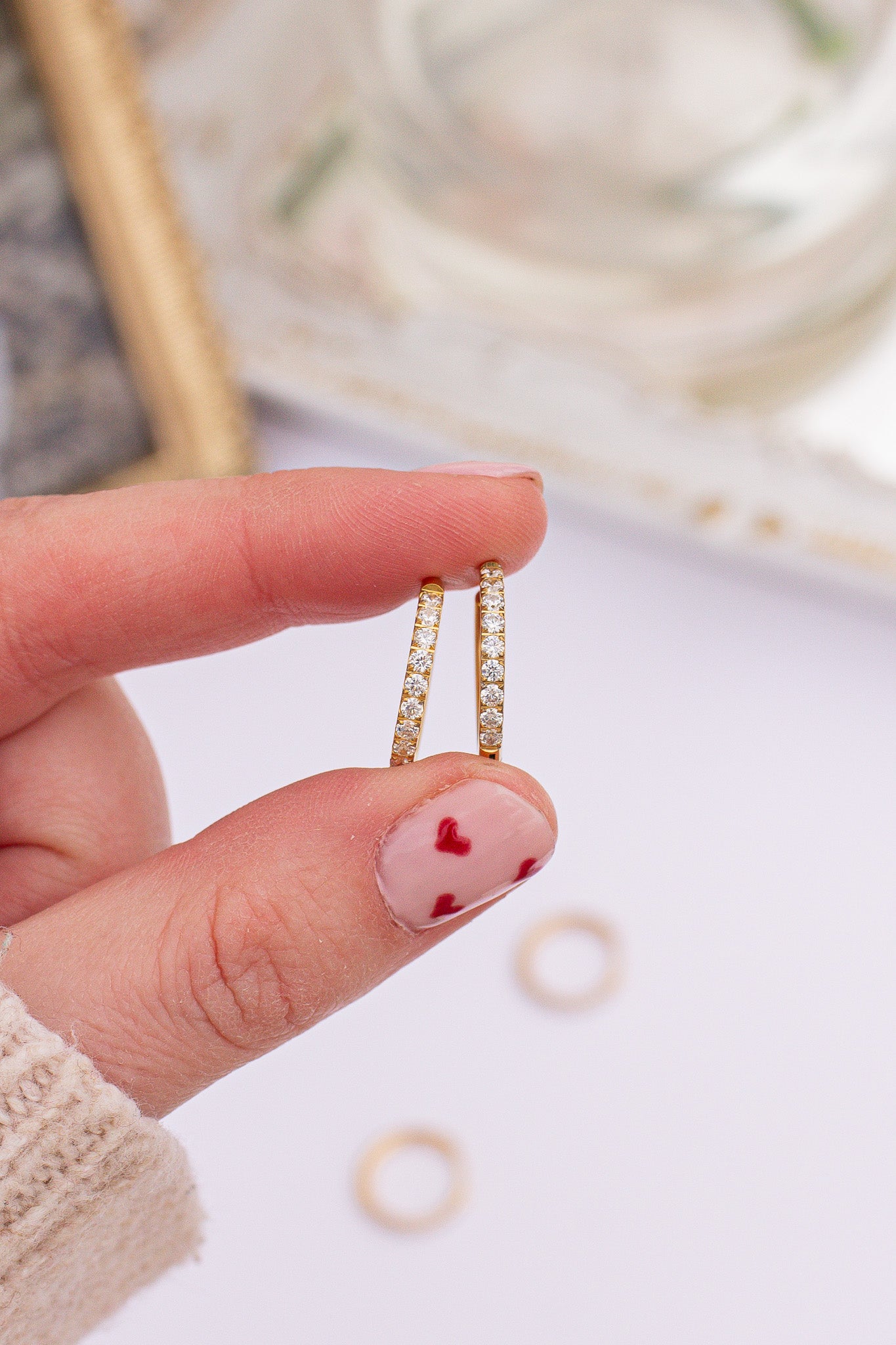 Mini Crystal Hoop Earrings - Sparkling Dainty Stud Earrings for Women | Perfect for Parties, Weddings & Everyday Wear