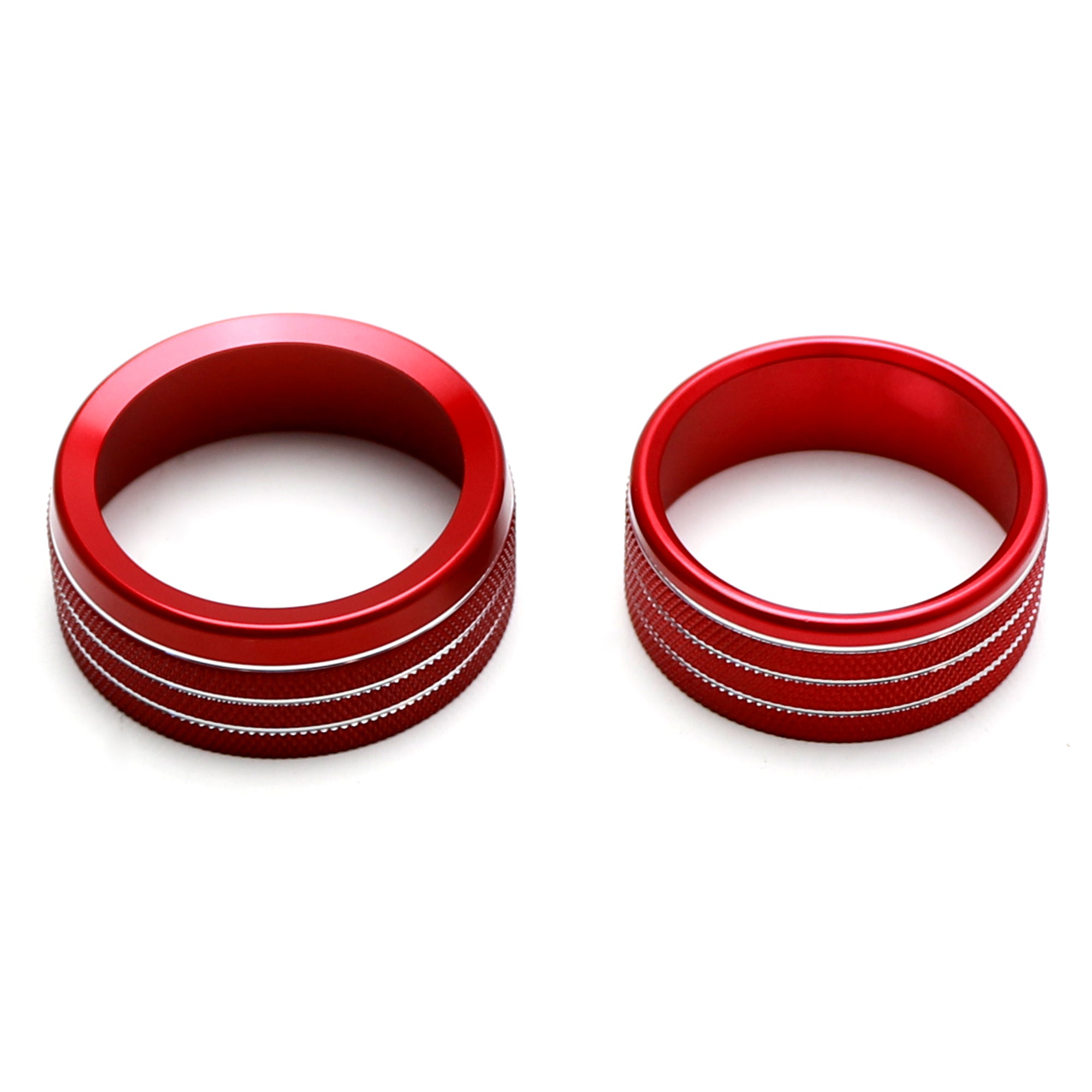 2-Piece Red 2WD/4WD Selector & Headlight Switch Knob Cover Trim for 2019+ RAM Trucks - Off-Road & Night Driving Accessories