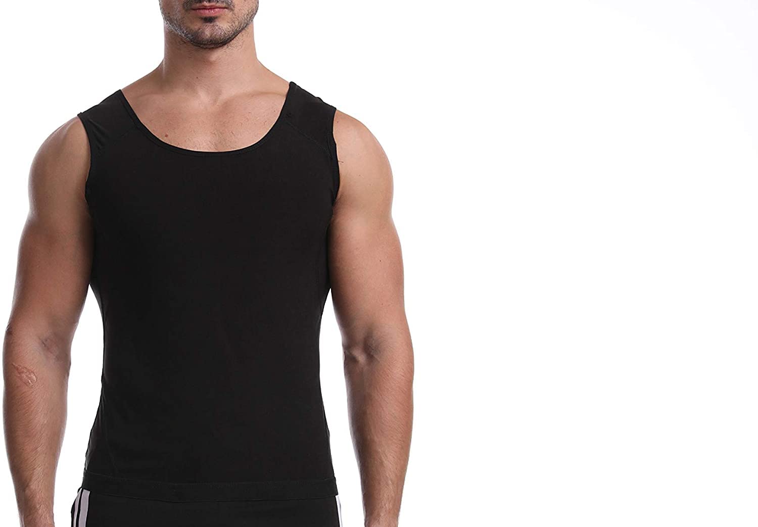 Bakerdani Men's Slimming Sauna Vest - Hot Sweat Workout Tank Top for Weight Loss & Body Shaping - Ideal for Gym, Running, and Fitness Training