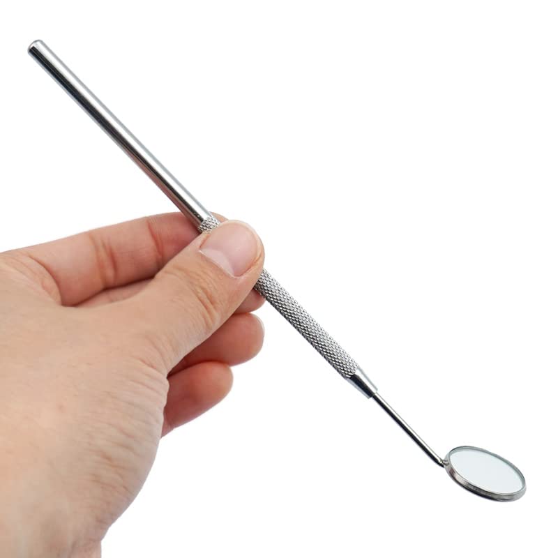 2-Pack Stainless Steel Dental Mouth Mirror - High Definition Teeth Inspection Tool for Dentists, Hygienists & Home Use - Perfect for Dental Exams, Teeth Whitening & Oral Cleaning Procedures
