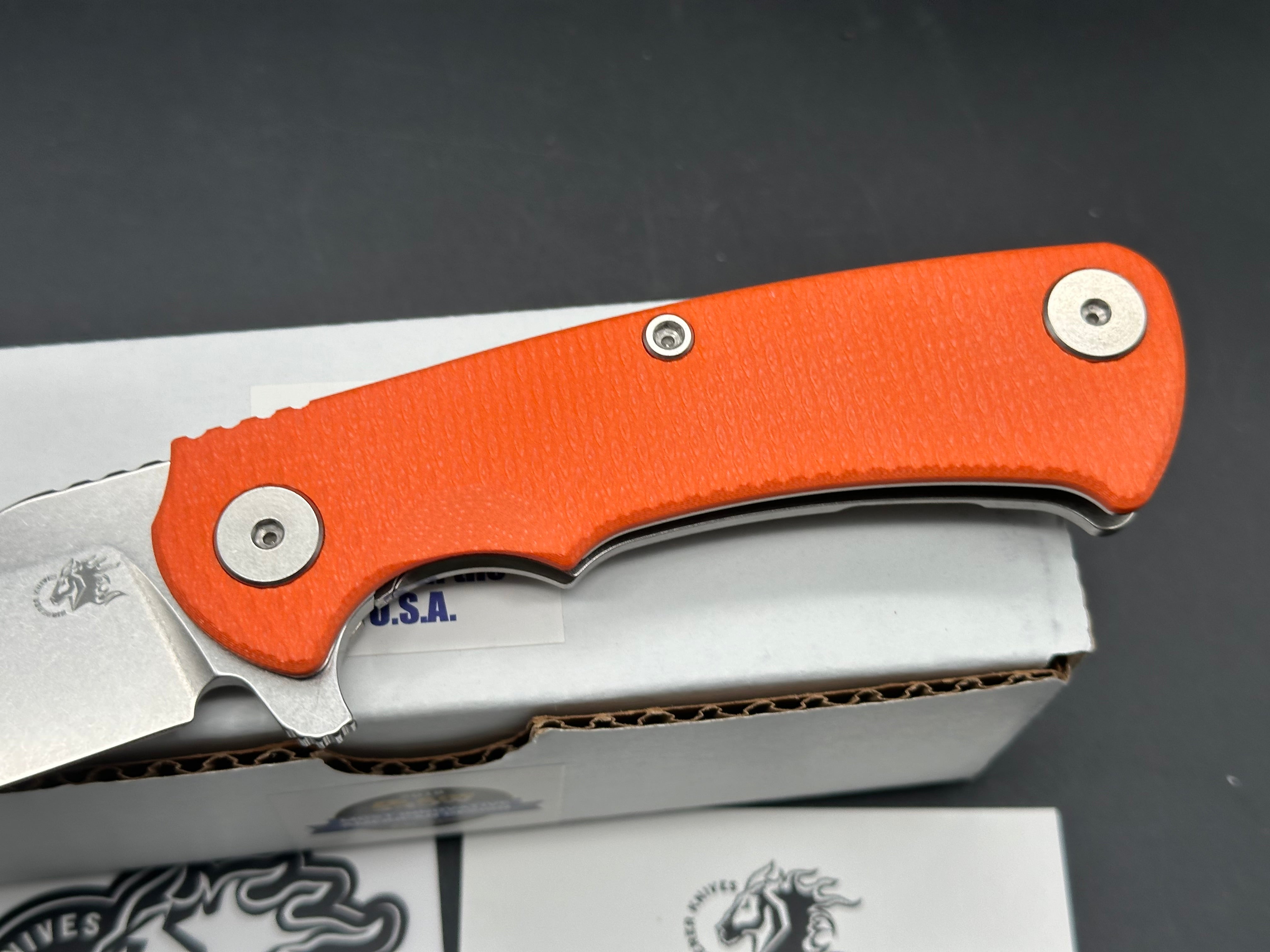 Hinderer Project X Folding Knife - Orange G10 Handle & Magnacut Blade | EDC, Camping, Survival Gear