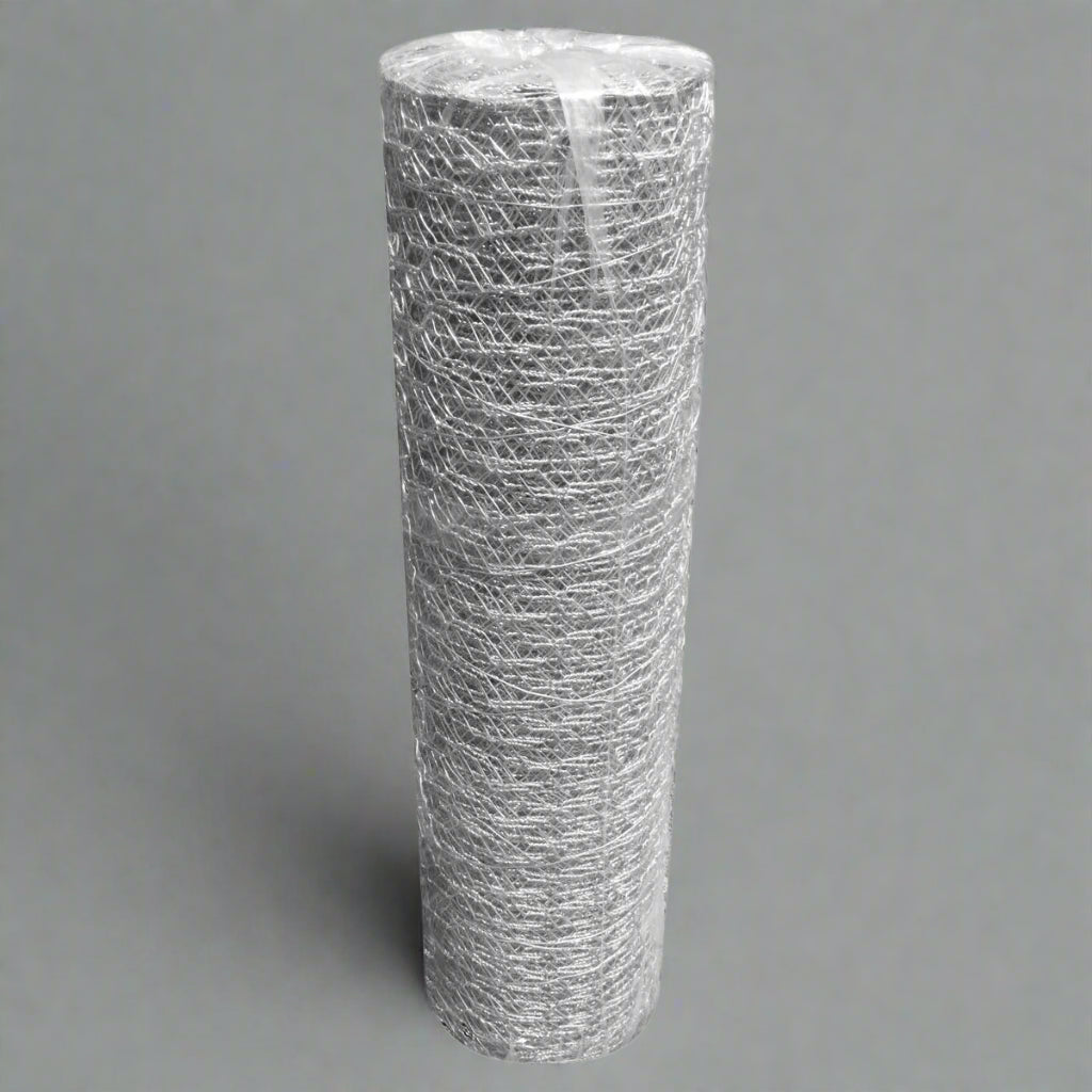 5 FT x 100 FT Galvanized Steel Chicken Wire Fence Roll - 2 Inch Mesh, 20 Gauge Heavy Duty Poultry Netting for Garden Protection, Animal Enclosures & DIY Projects | SKU: 320635