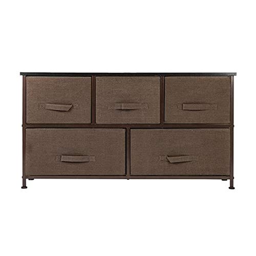 Brown Fabric Dresser Organizer with 2 Drawers - Closet Storage Solution for Bedroom, Nursery & Dorm Organization