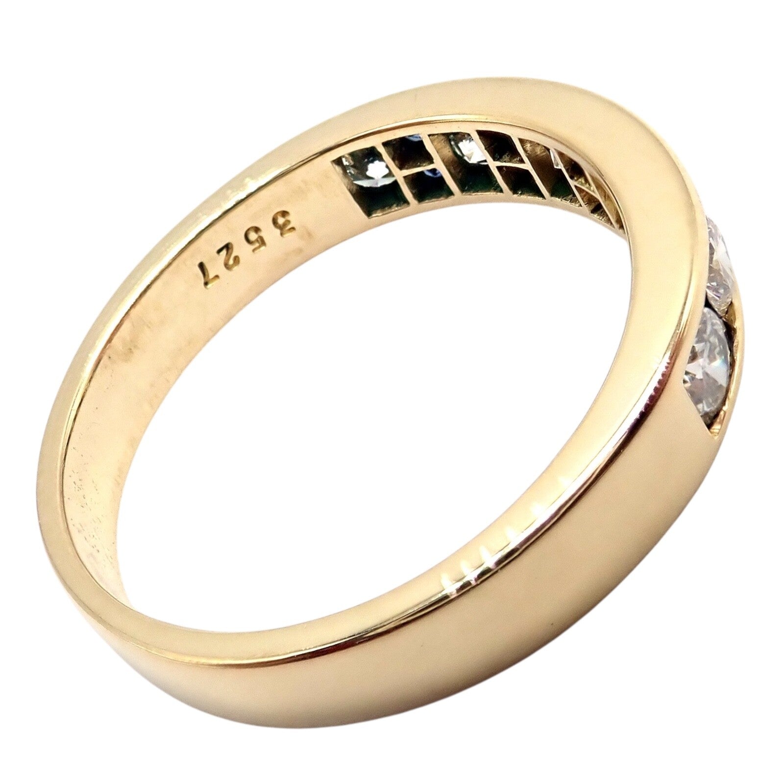 Authentic Tiffany & Co 18k Yellow Gold 1.20ctw Diamond & Sapphire Band Ring - Size 5 | Luxury Wedding, Engagement & Anniversary Jewelry Gift