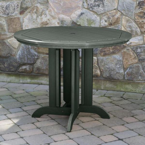 Lehigh 5-Piece Round Counter Height Recycled Plastic Outdoor Dining Set - Patio, Deck, Garden, or Backyard Furniture for Casual Entertaining
