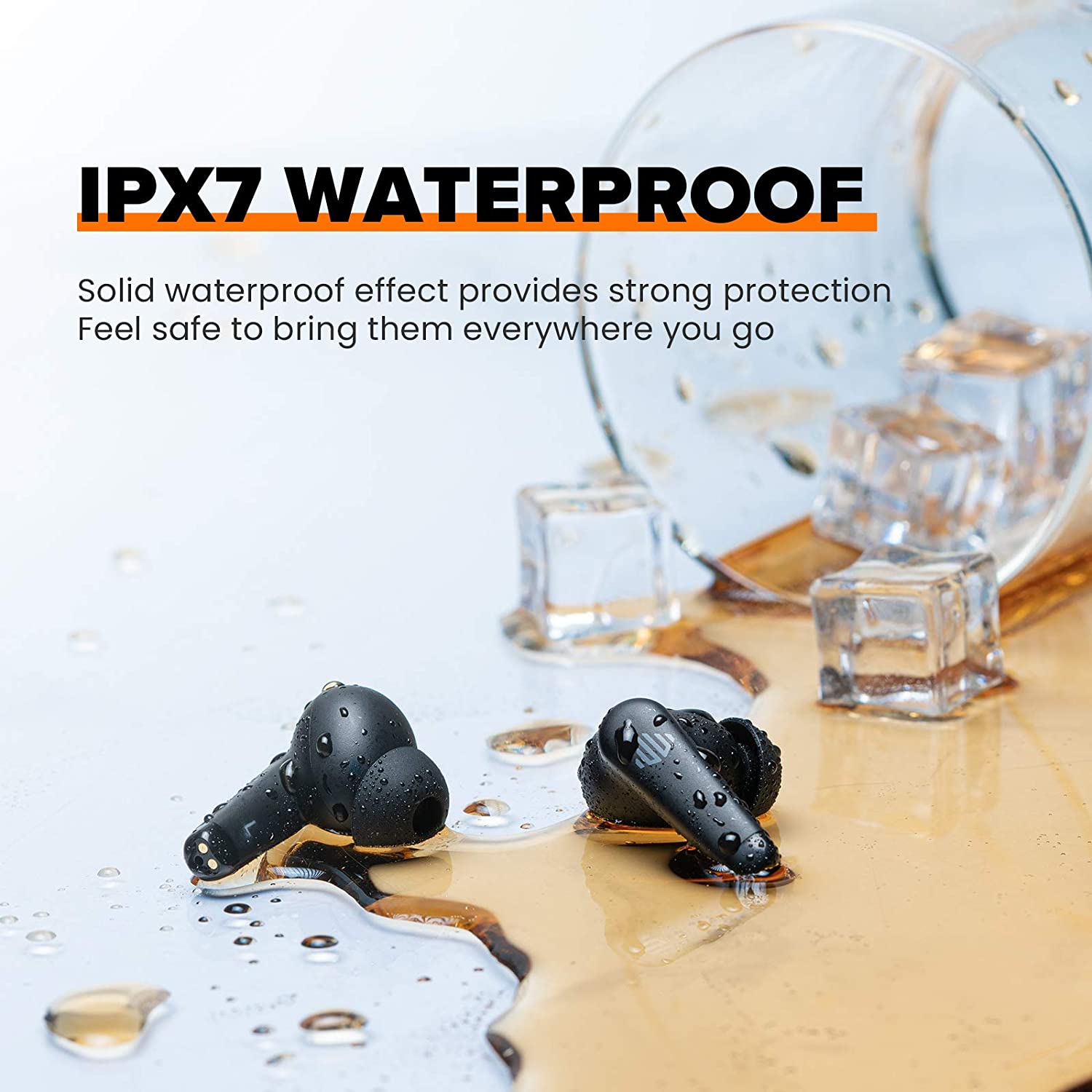 ENACFIRE A9 Wireless Earbuds Bluetooth 5.0 Headphones with 30H Playtime, IPX8 Waterproof, Noise Cancelling - Perfect for Workout, Running, Travel & Commuting (US Only)