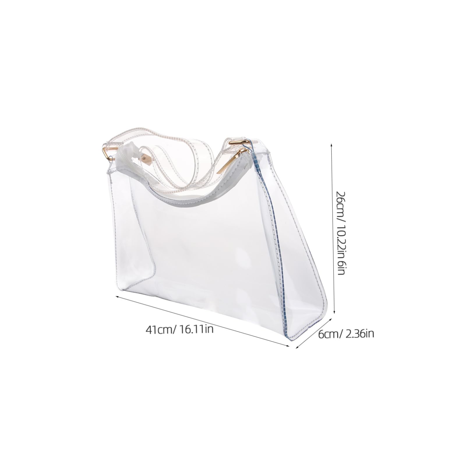 BESPORTBLE Clear Transparent Shoulder Bag for Women - PVC Stadium Approved Concert Purse & Wallet - Perfect for Concerts, Festivals, Travel and Security Checkpoints