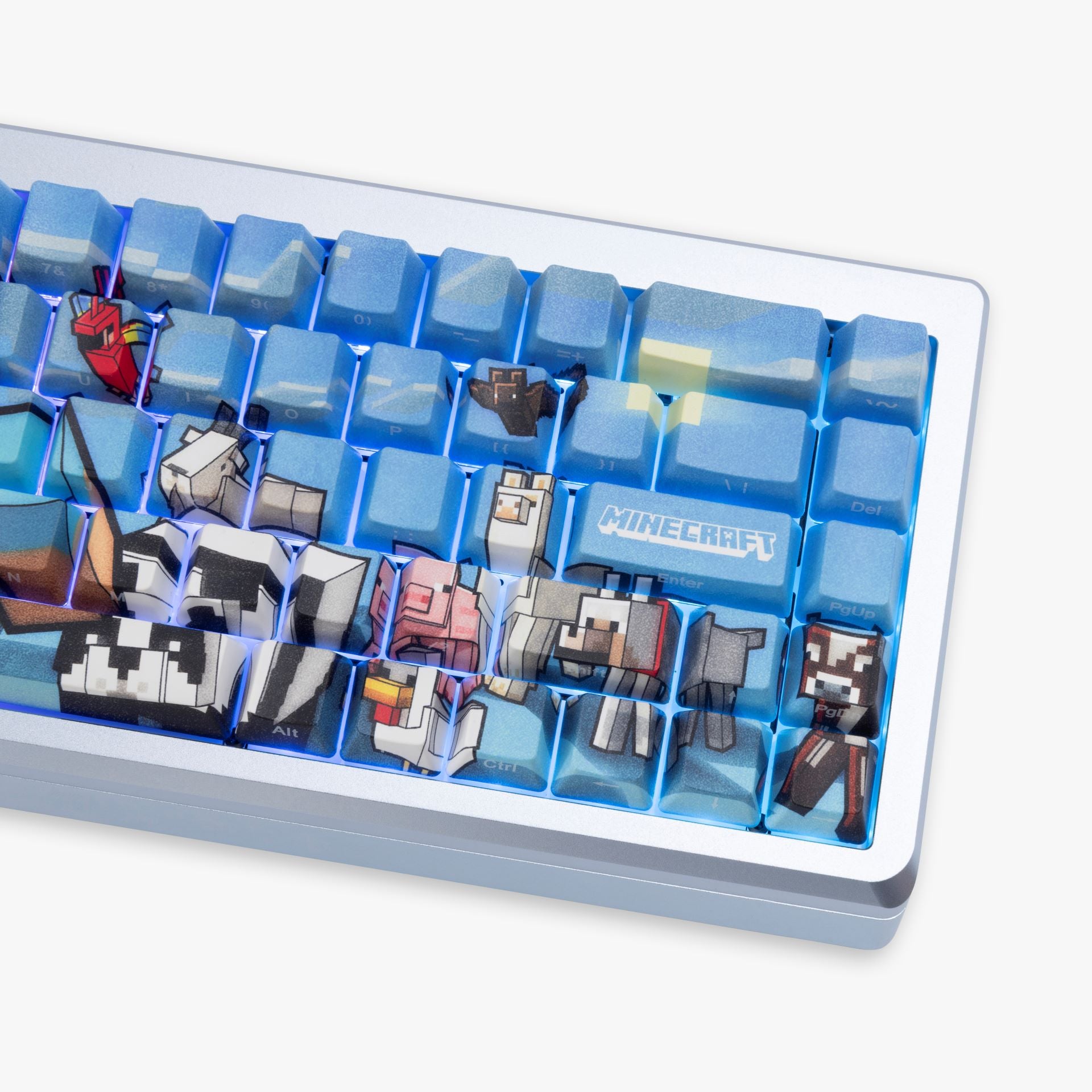HG x Minecraft Summit 65 Mechanical Gaming Keyboard - Steve & Animals Theme - Perfect for Minecraft Gaming & Typing