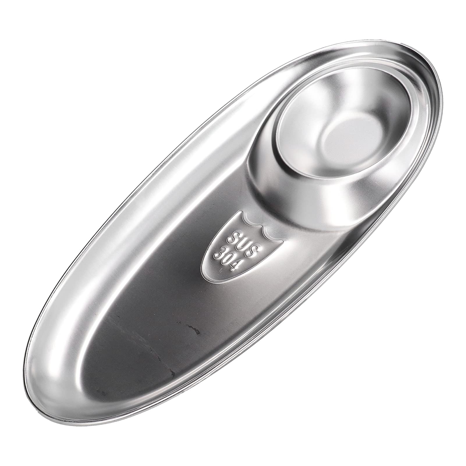 304 Stainless Steel Snack Plate - Stable & Safe French Fries Dish for Camping, Outdoor Picnics, and Party Snacks (Large Size) - Perfect for BBQs, Beach Trips, and Tailgating