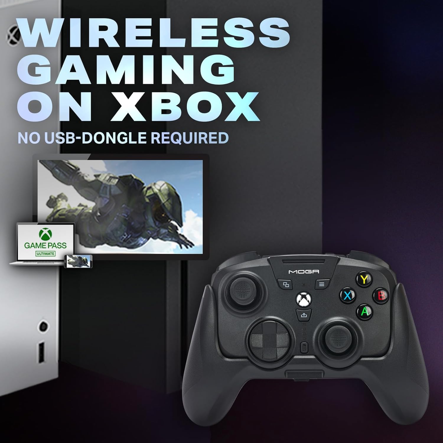 PowerA XP ULTRA Wireless Gaming Controller for Xbox Series X|S, Windows PC, Android & Smart TV - 60 Hour Rechargeable Battery, Ergonomic Design (Black) - Perfect for Long Gaming Sessions, Cloud Gaming & Multi-Platform Play