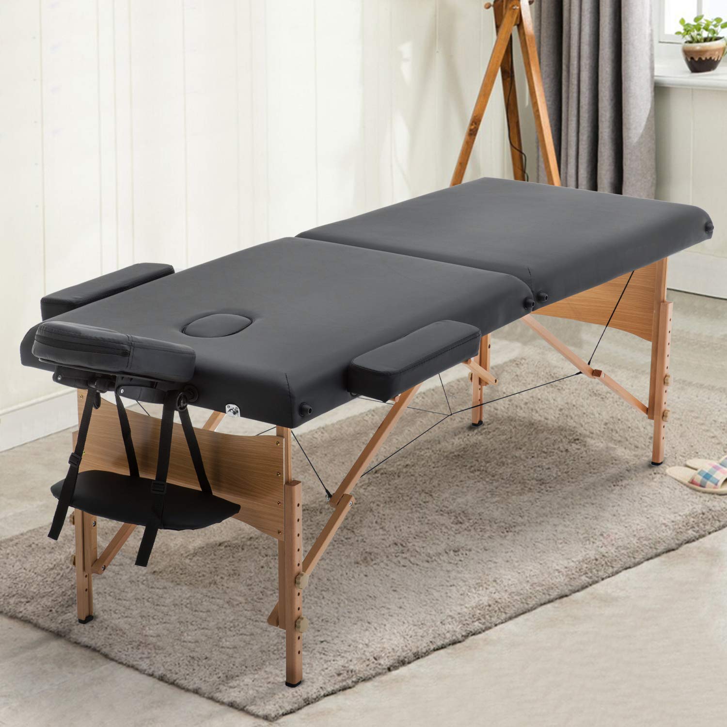 **OffiClever Portable Massage Table - Adjustable Height 73