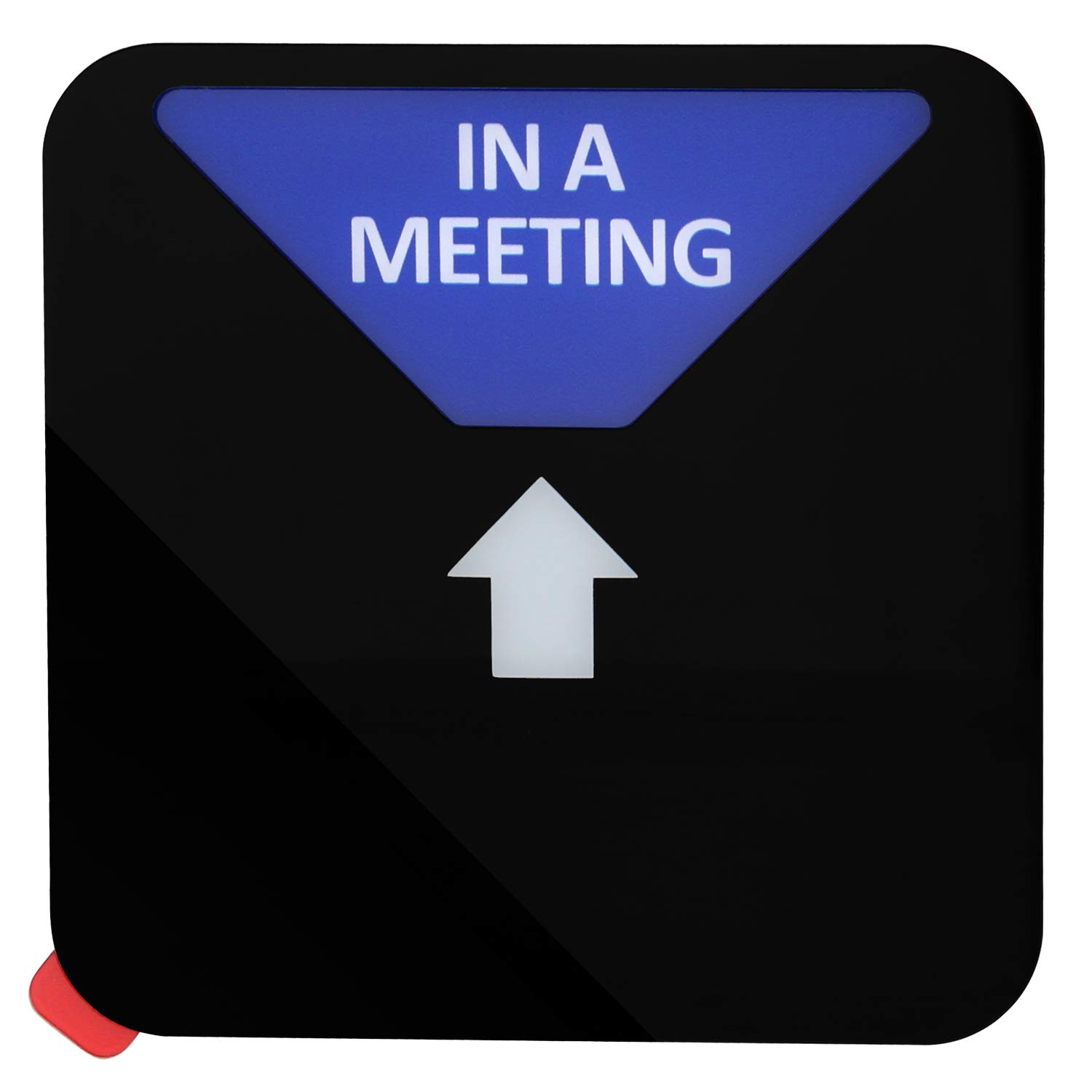 Kichwit Privacy Sign - Do Not Disturb, Out of Office, Please Knock, In Meeting Office Signs (4.9 Inch Square Black) - Perfect for Conference Rooms, Workstations & Office Doors