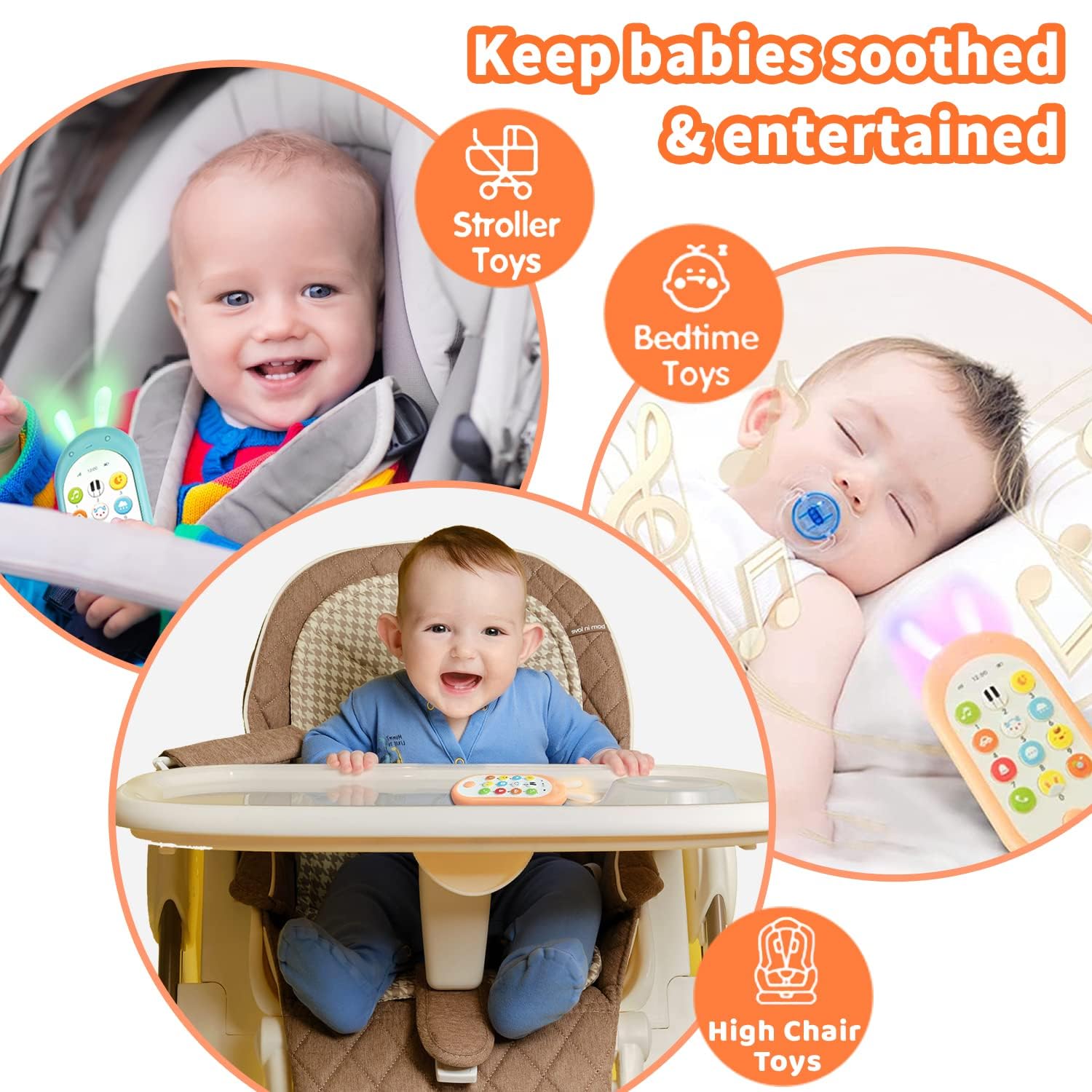 Richgv Baby Sensory Learning Toy - 12-in-1 Interactive Cell Phone with Lights & Sounds, Teething Toy for Infants 6-12 Months | Perfect 1st Birthday Gift for Girls | Early Learning & Soothing Playtime Essential