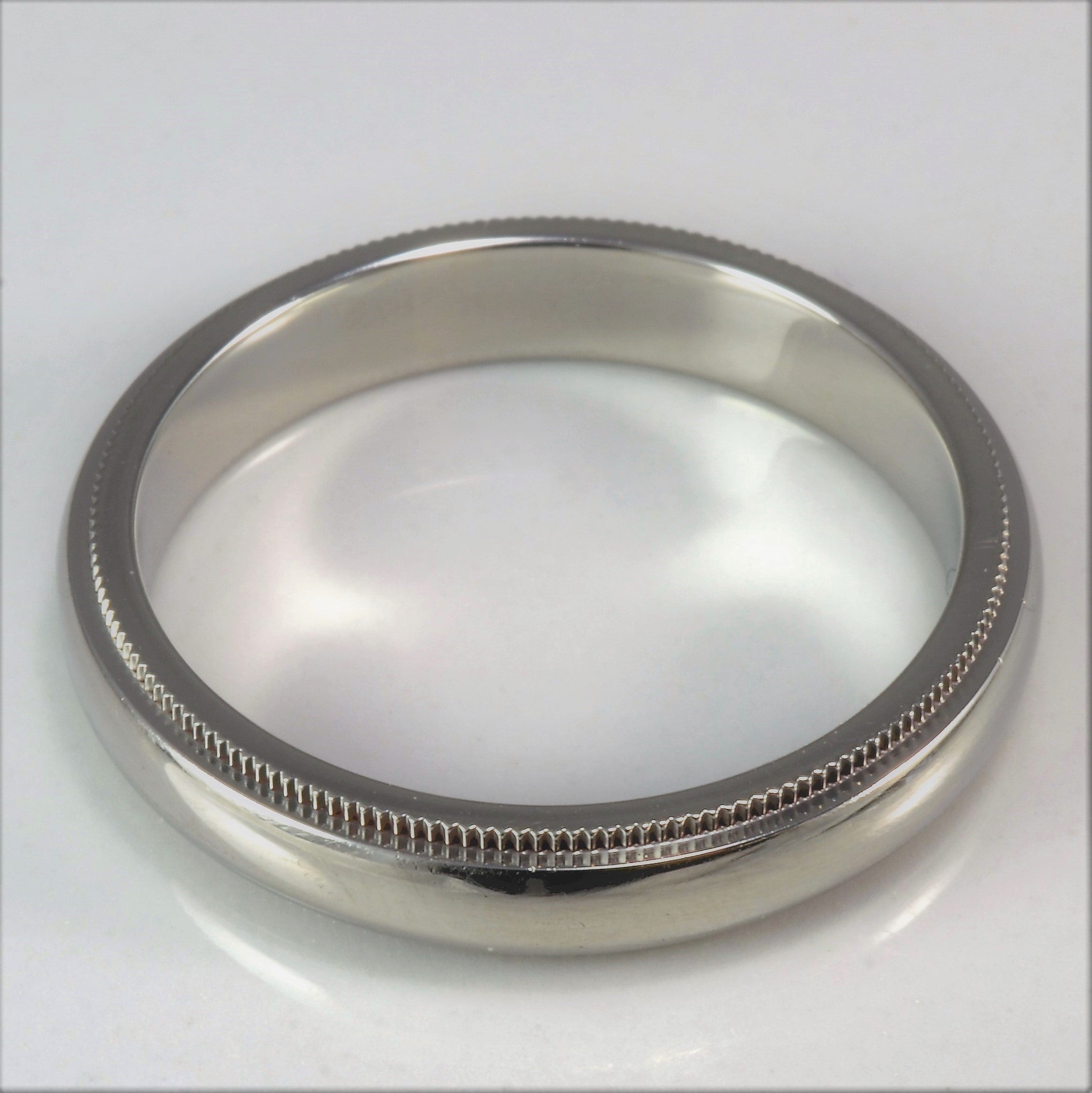 Tiffany & Co. Milgrain Classic Wedding Band Ring for Women - Size 9.75 | Elegant 18K Gold Wedding Jewelry for Brides, Anniversaries & Special Occasions