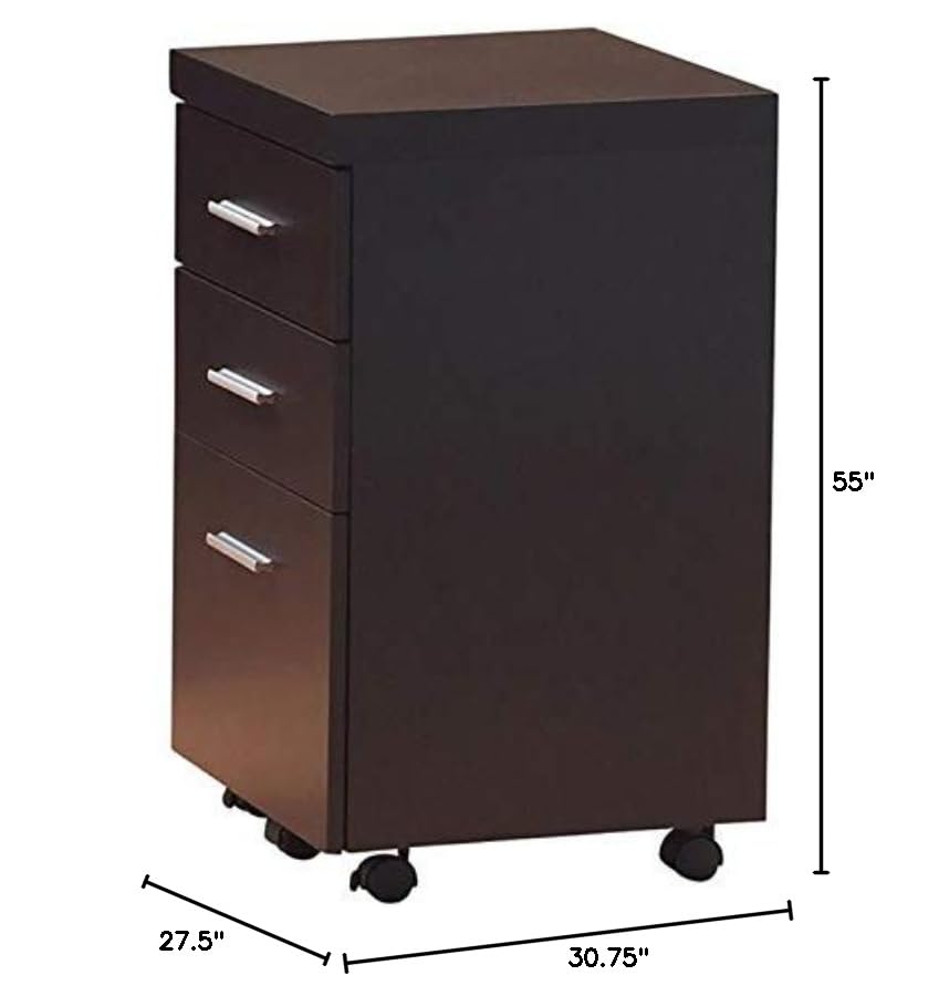 Home Square 3-Piece Office Set - Ergonomic Computer Desk, Adjustable Office Chair & Mobile File Cabinet for Home Office Workspace | Perfect for Remote Work, Small Business & Study Room Setup