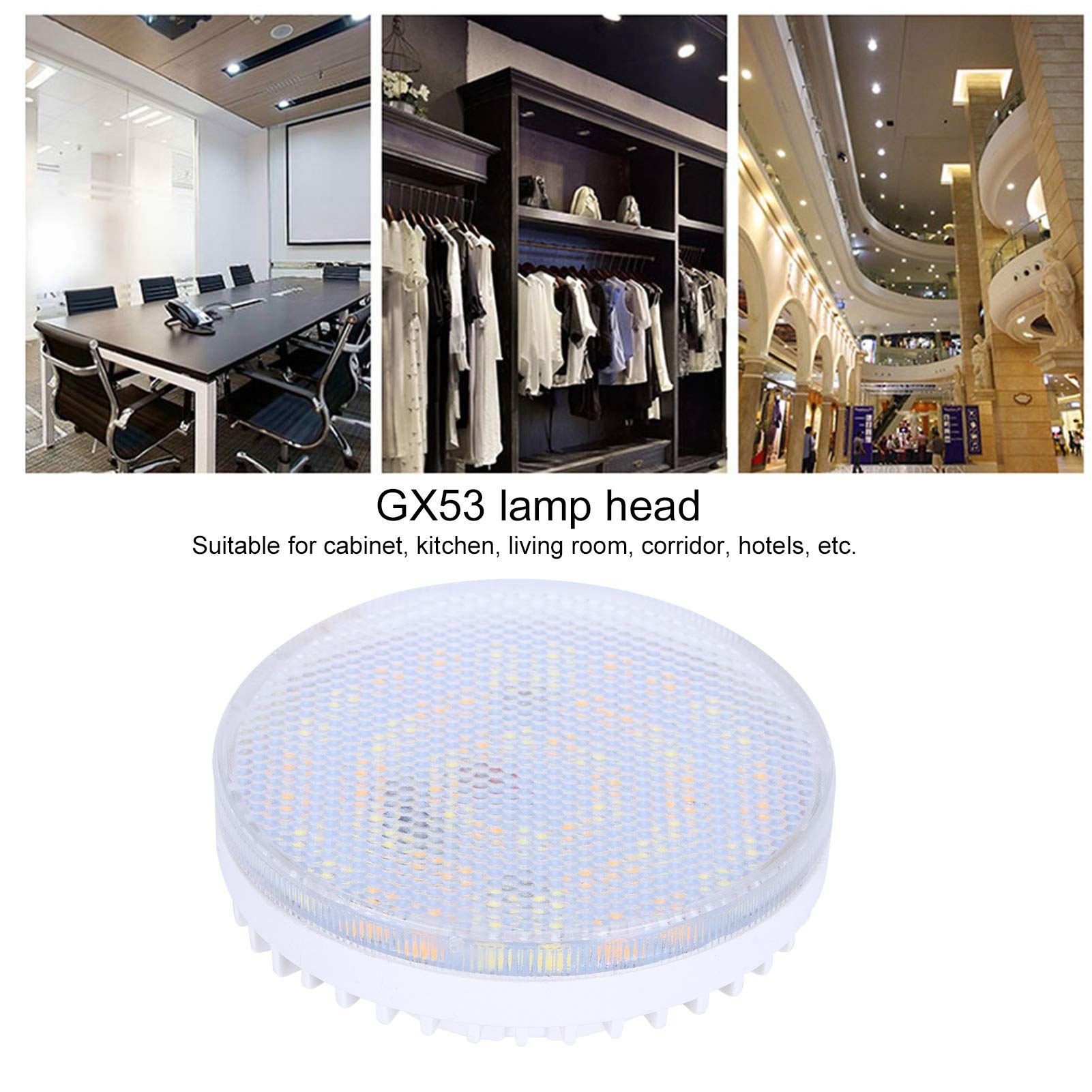 Alvinlite LED Under Cabinet Lighting - Dimmable GX53 Cabinet Lamp, 6W SMD2835 60LEDs, AC100-240V for Kitchen, Living Room & Ceiling - Perfect for Countertops, Bookshelves & Display Cases
