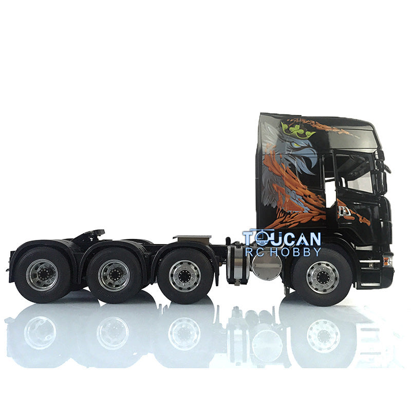 1/14 Scale LESU 8x8 RC Tractor Truck - Painted Metal Chassis with High Roof Cabin, Receiver & Servo Motor - Remote Control Construction Vehicle for Adults & Hobbyists (Off-Road Adventure, Construction Site Play, RC Car Collection)