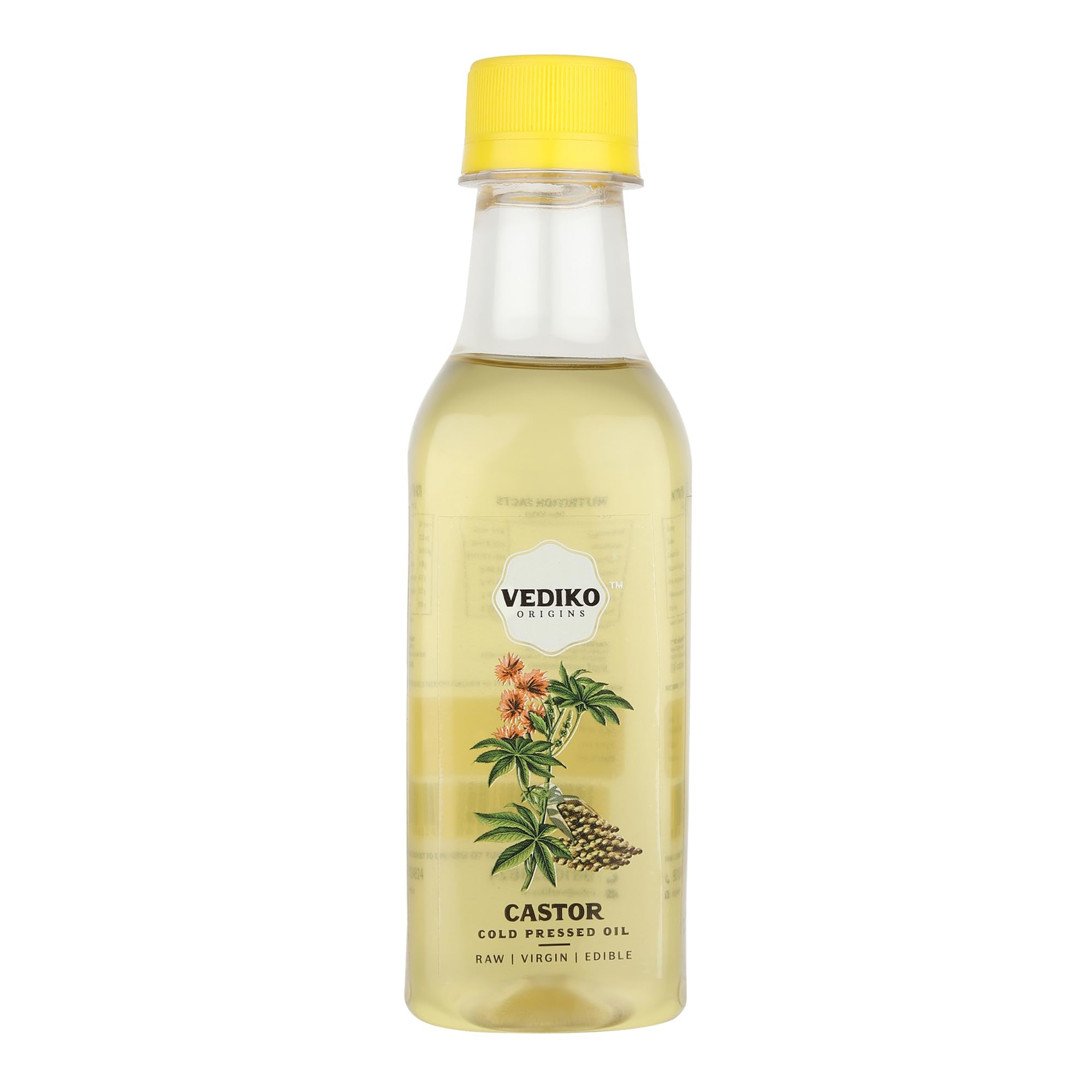 Organic Cold Pressed Castor Oil 250ml - 100% Pure Natural Wood Pressed Hair Growth Oil | Promotes Thicker Hair, Hydrates Skin & Eyelashes | Rich in Vitamin E, Omega 6 & 9 | For Hair Care, Skin Moisturizing & Eyelash Growth Treatment
