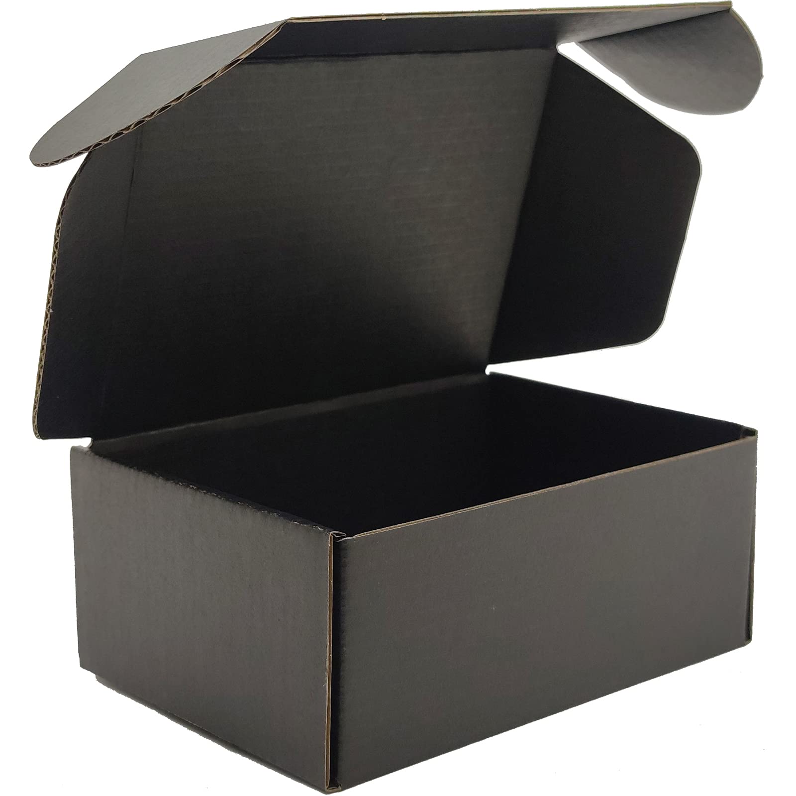 6x4x2 Black Shipping Boxes (25-Pack) - Small Business Packaging for Mailing & Ecommerce