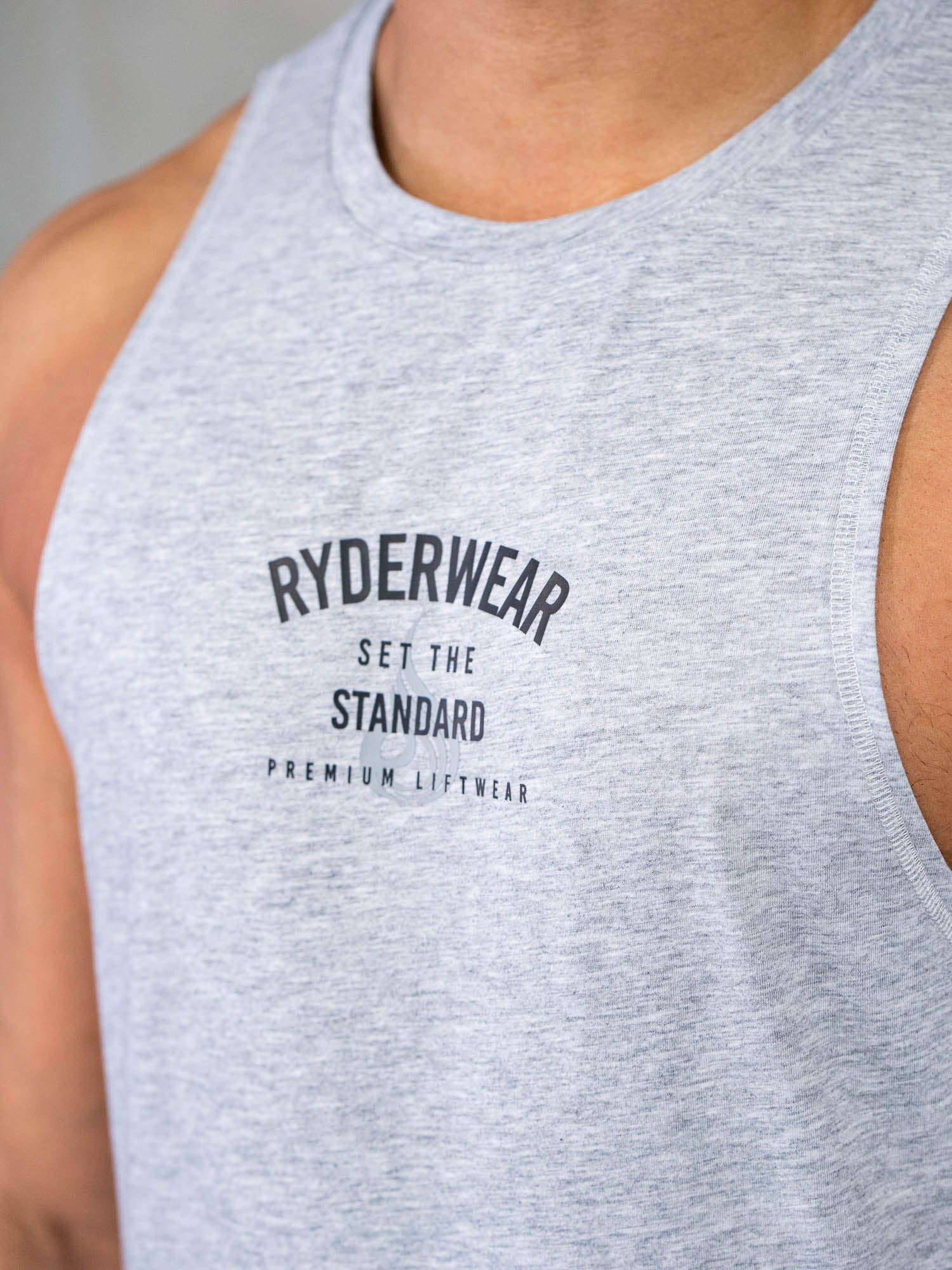 Legacy Drop Armhole Tank Top - Grey Marl | Comfortable & Stylish Women's Casual Wear for Gym, Yoga & Everyday Outfits