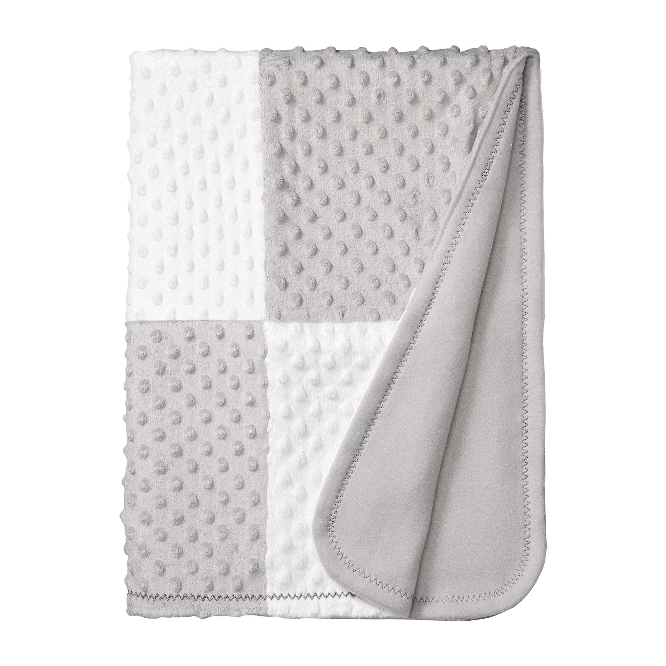 Spasilk Minky Raised Dot Baby Blanket with Satin Trim - Ultra Soft Double Layer Blanket for Newborns, Infants & Toddlers | Perfect for Nursery, Stroller, Car Seat & Swaddling | Baby Shower Gift for Boys & Girls