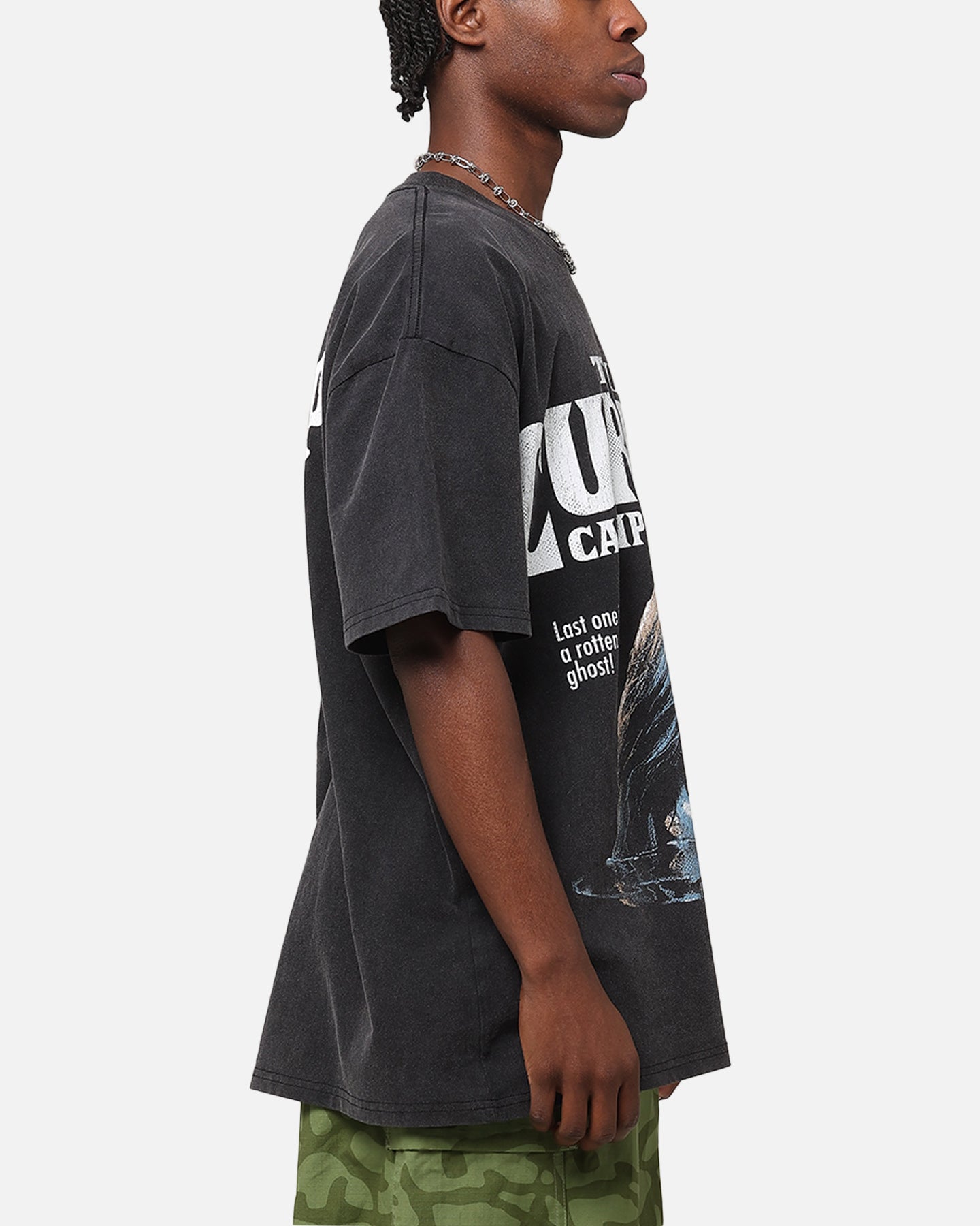 Vintage American Thrift X Goosebumps Cold Lake Heavy Cotton T-Shirt - Black Retro Graphic Tee for Casual Wear & Street Style