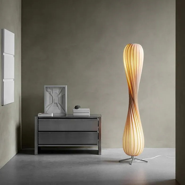 Modern Twisted Gradient Floor Lamp - Adjustable Height LED Standing Light for Living Room, Bedroom & Office - Stylish Home Decor & Ambient Lighting