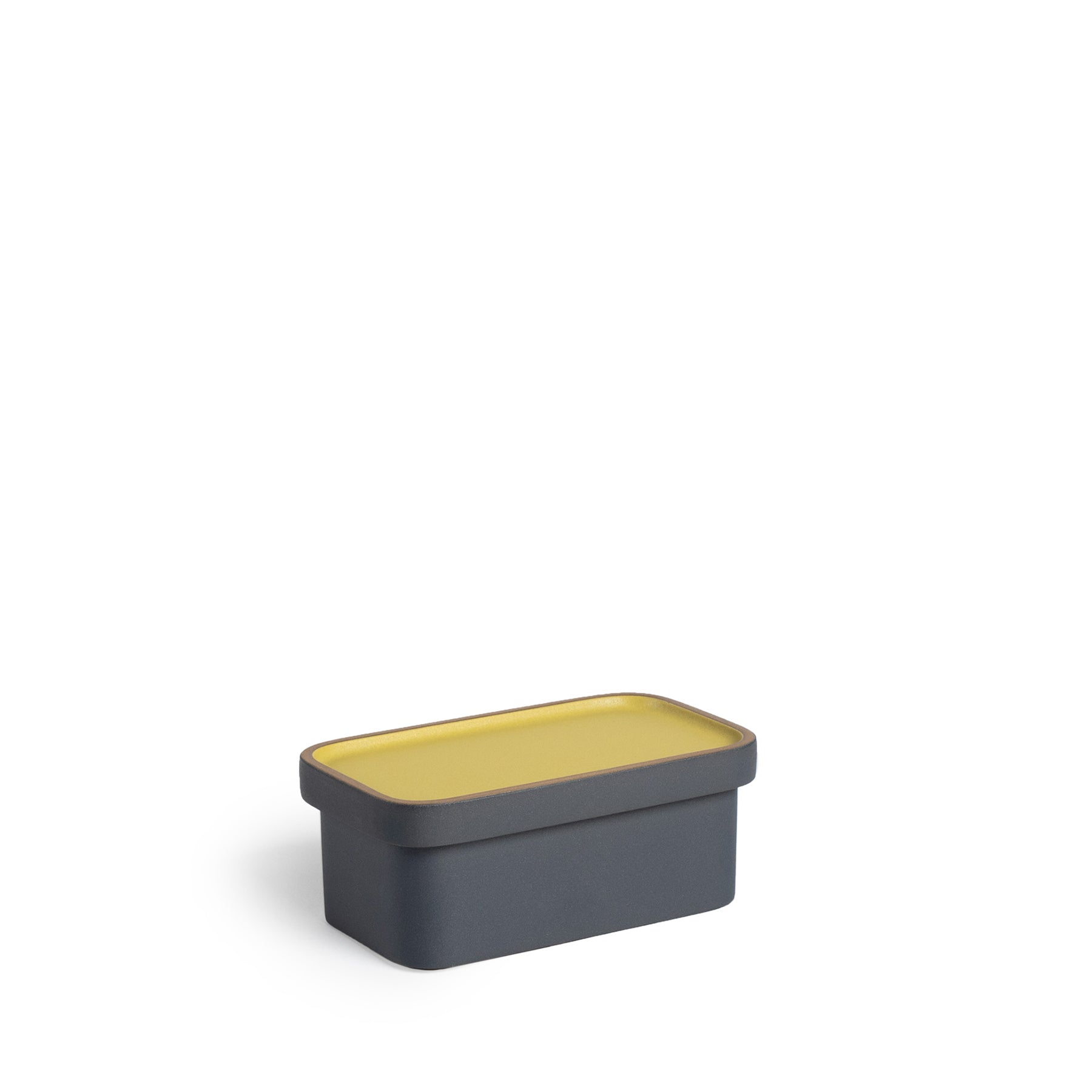 Ceramic Butter Dish with Lid - Ochre & Indigo Handmade Stoneware Butter Keeper for Kitchen Counter - Perfect for Dining Table, Breakfast Nook, and Farmhouse Decor