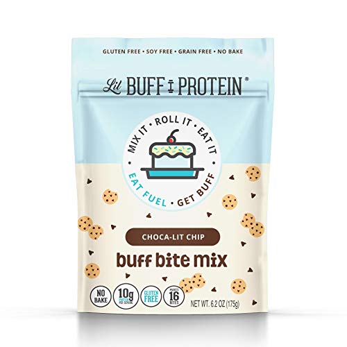 Lil Buff Protein Buff Bites - Gluten Free No Bake High Protein Snack with 10g Protein per Serving | Protein Cookies & Mix in Choca-Lit Chip Flavor (40 Servings) - Perfect for Post-Workout Recovery, Keto Diet & On-the-Go Healthy Snacking