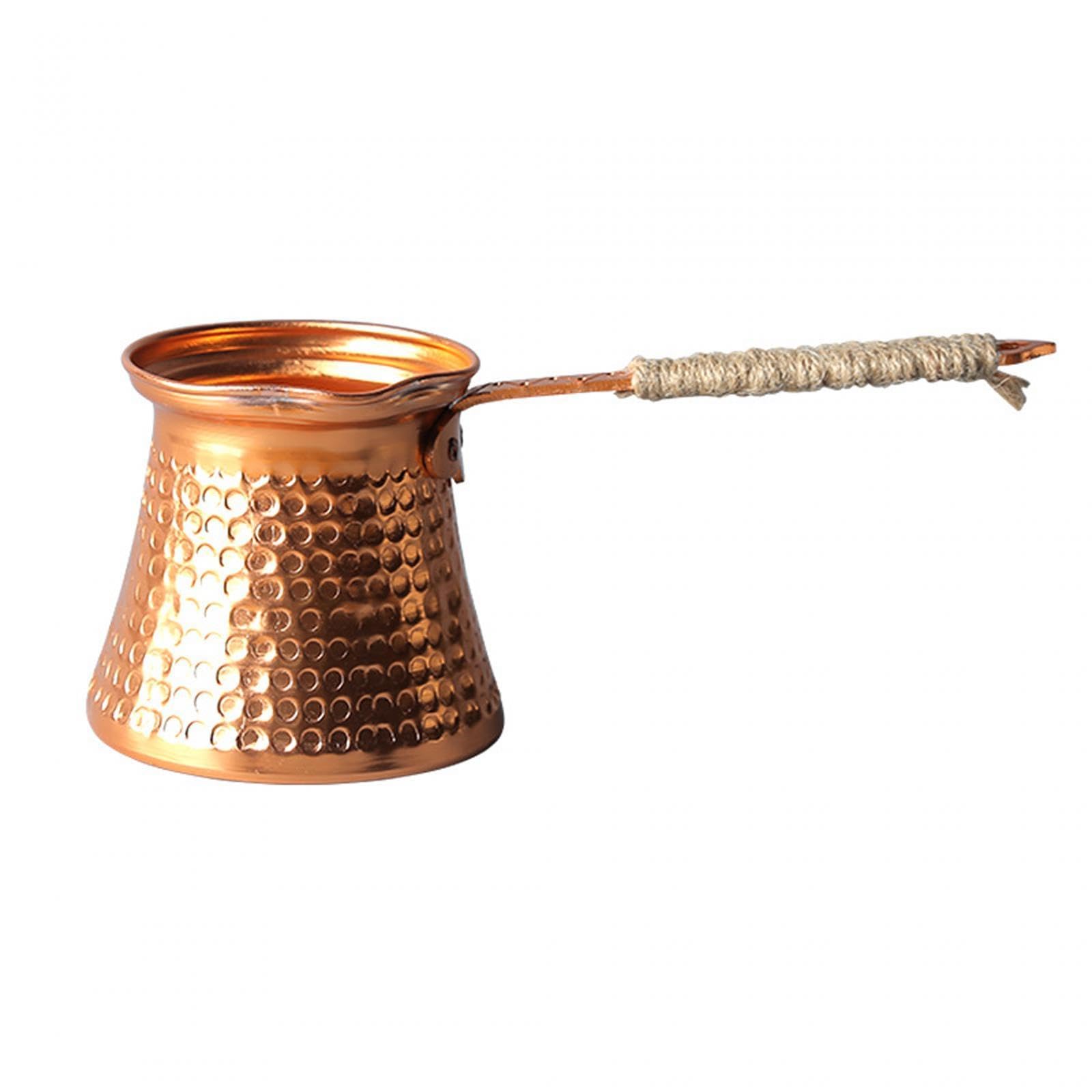 CALANDIS® Turkish Coffee Pot - Traditional Copper Coffee Maker for Stovetop Brewing | 1-Piece Turkish Cezve with Pouring Spout | Perfect for Home, Office & Gift Giving | Authentic Turkish Coffee Experience