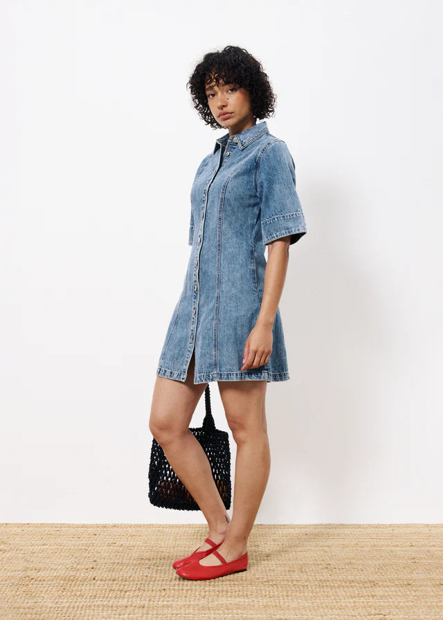 Ellyne Women's Blue Denim Dress - Casual & Stylish Outfit for Everyday Wear, Date Night, and Summer Fashion