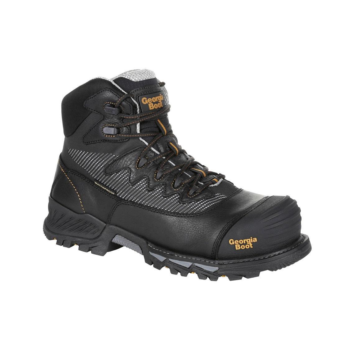 Rumbler Composite Toe Waterproof Hiking Work Boots for Men - Durable Safety Shoes for Construction, Landscaping & Outdoor Work